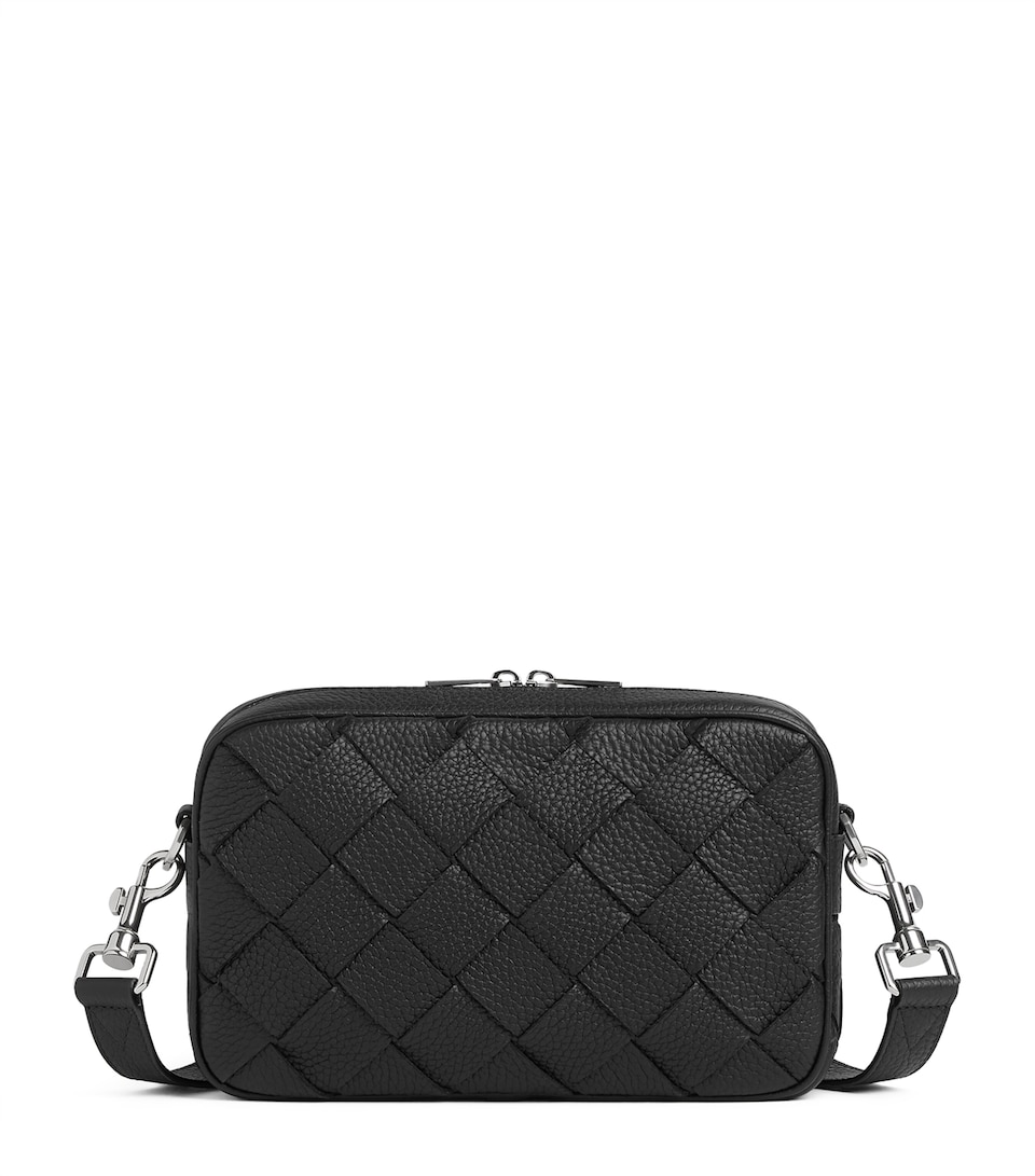 Small Leather Intrecciato Camera Bag