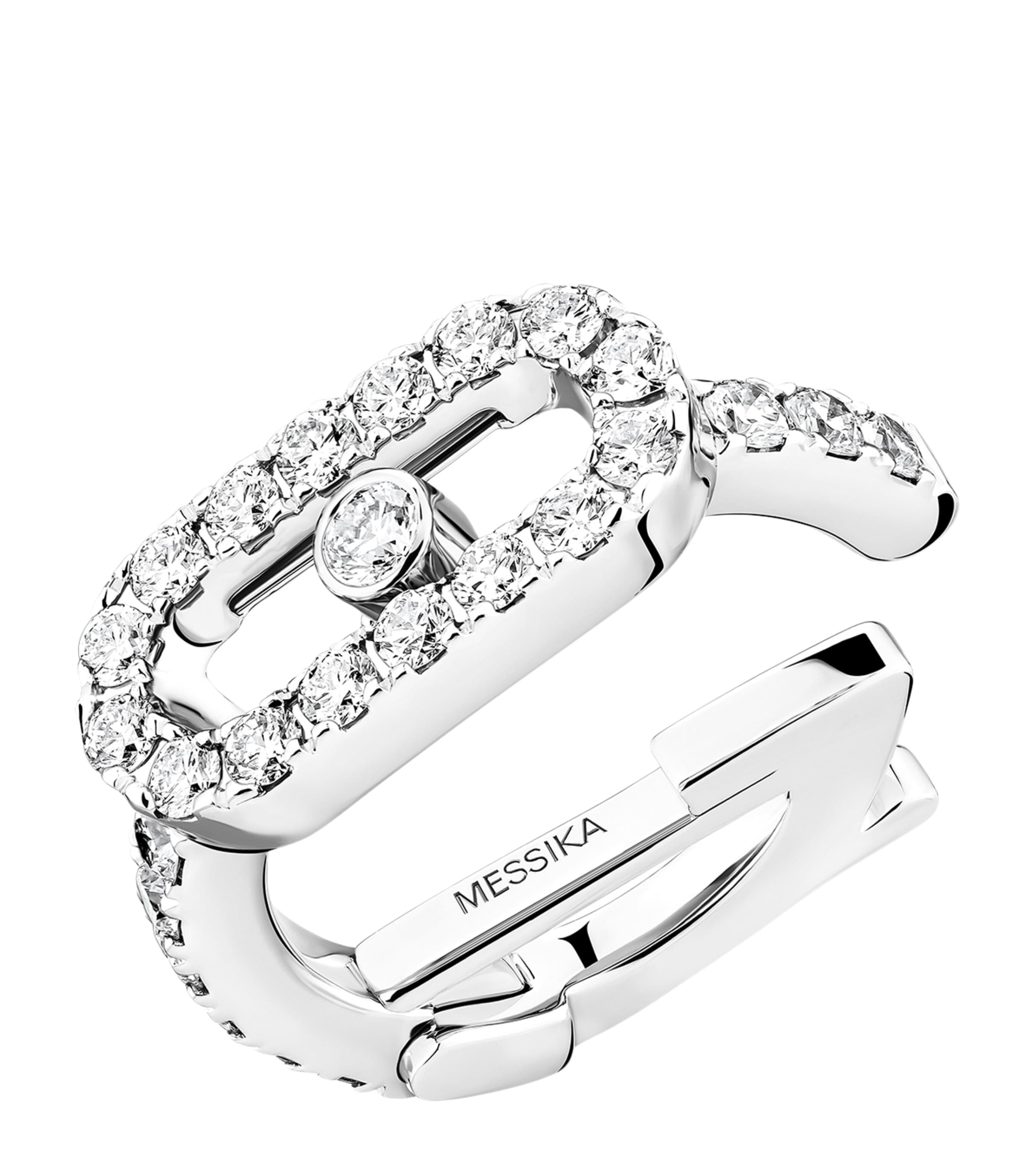Messika Move Uno White Gold and Diamond Single Clip Earring White Gold
