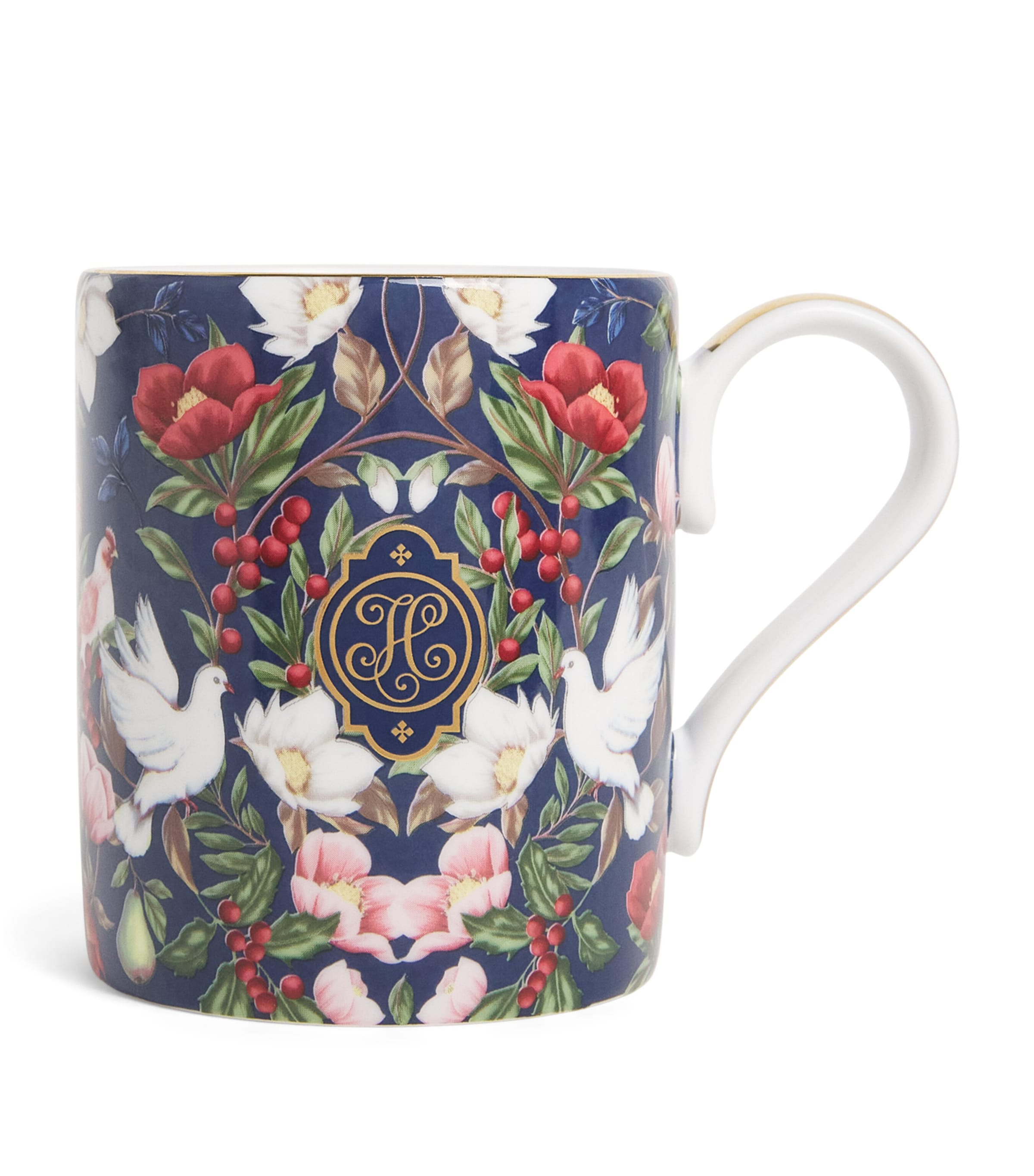 Harrods Bone China Partridge Pear Mug