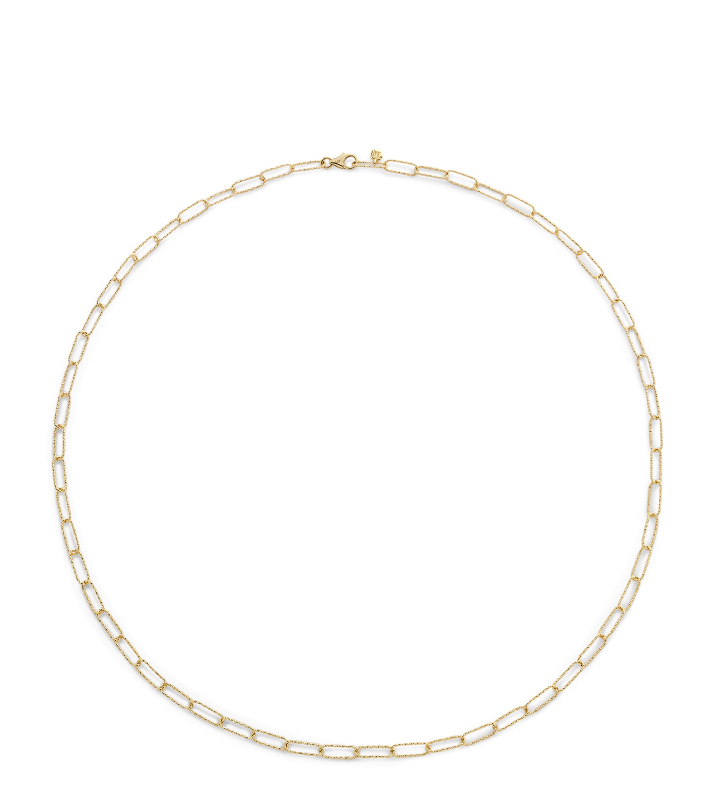 Yellow Gold Textured Alta Necklace
