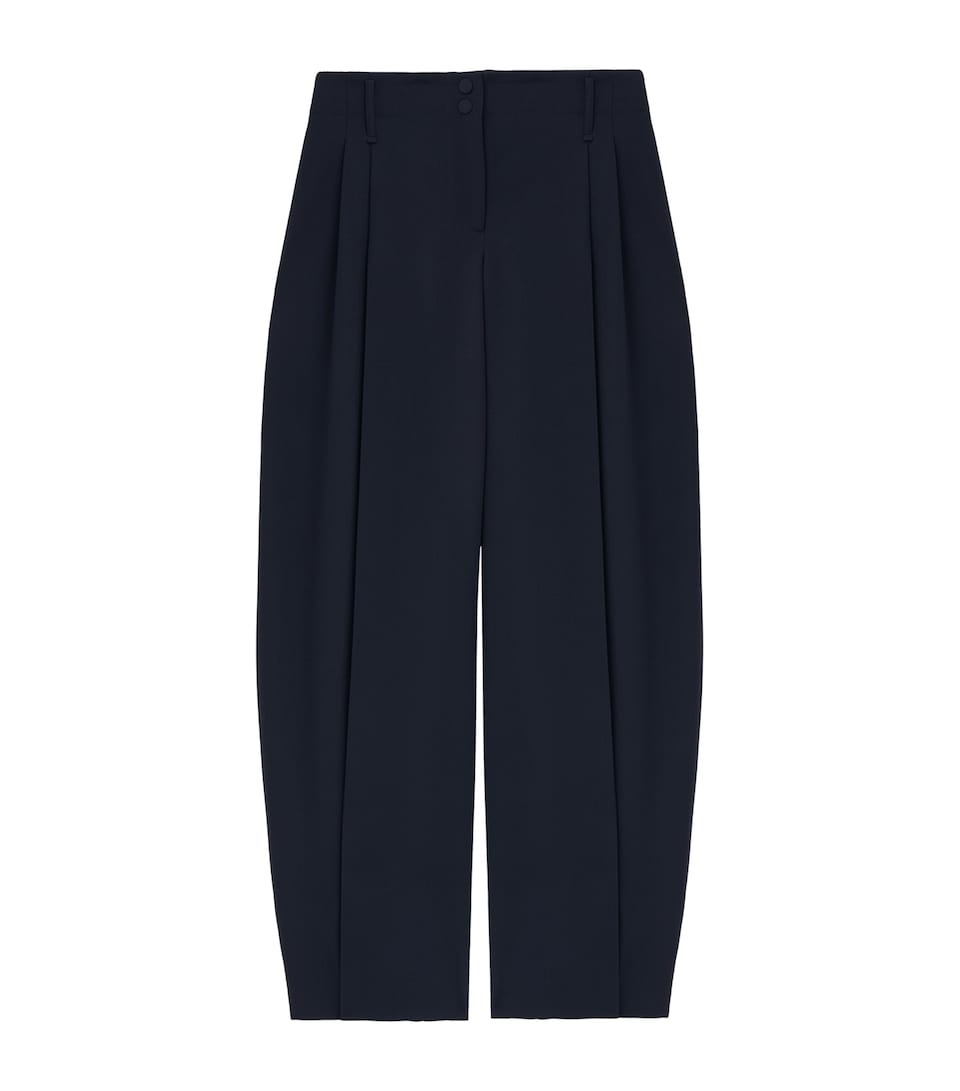 Wool Wide-Leg Tailored Trousers