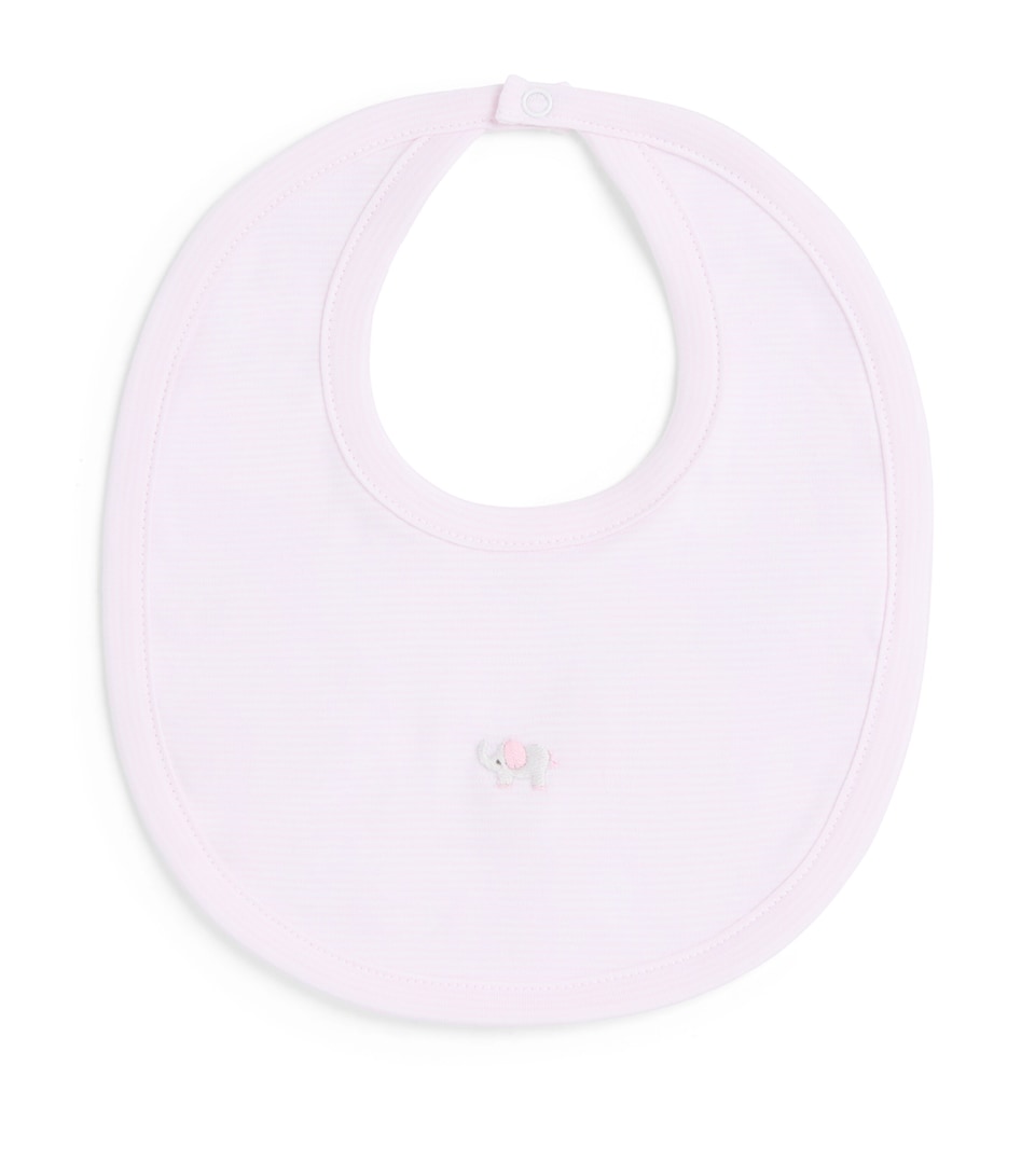 Kissy Kissy Cotton Stripe Elephant Bib Pink