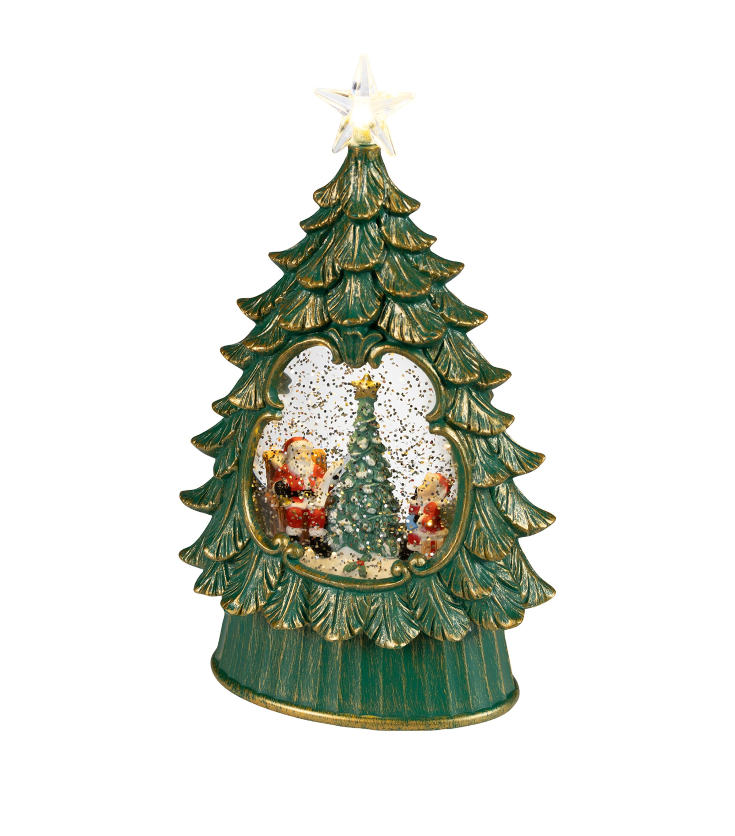 Harrods Christmas Tree Snow Globe Green/classic Warm