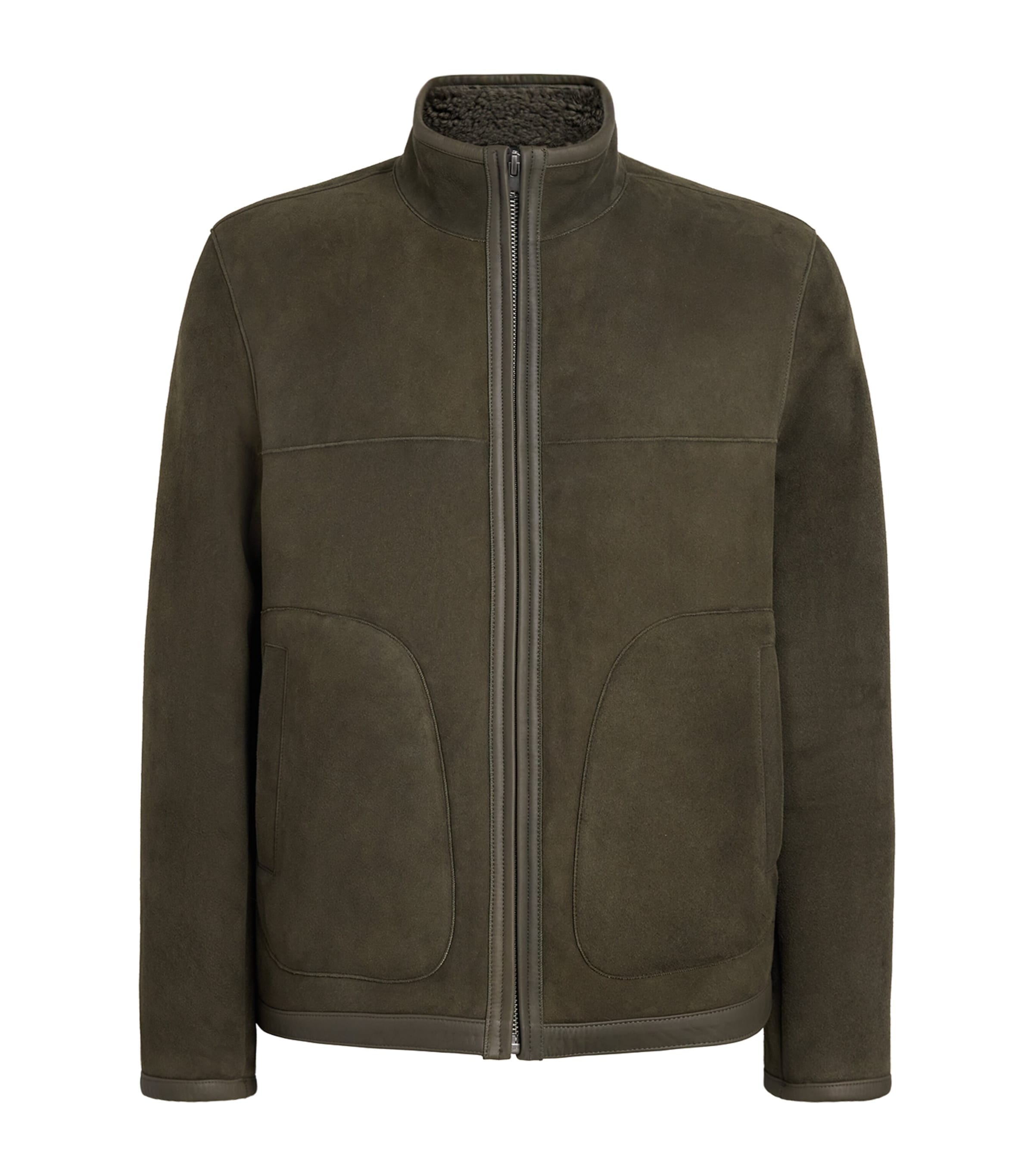 Vince Mens Suede-Shearling Jacket Dk Capital