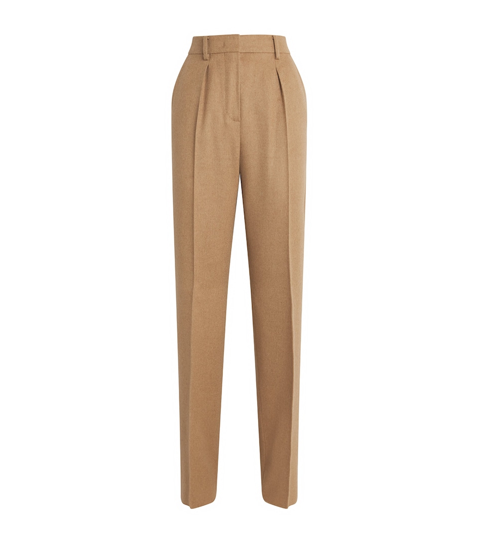 Camelhair Wide-Leg Trousers