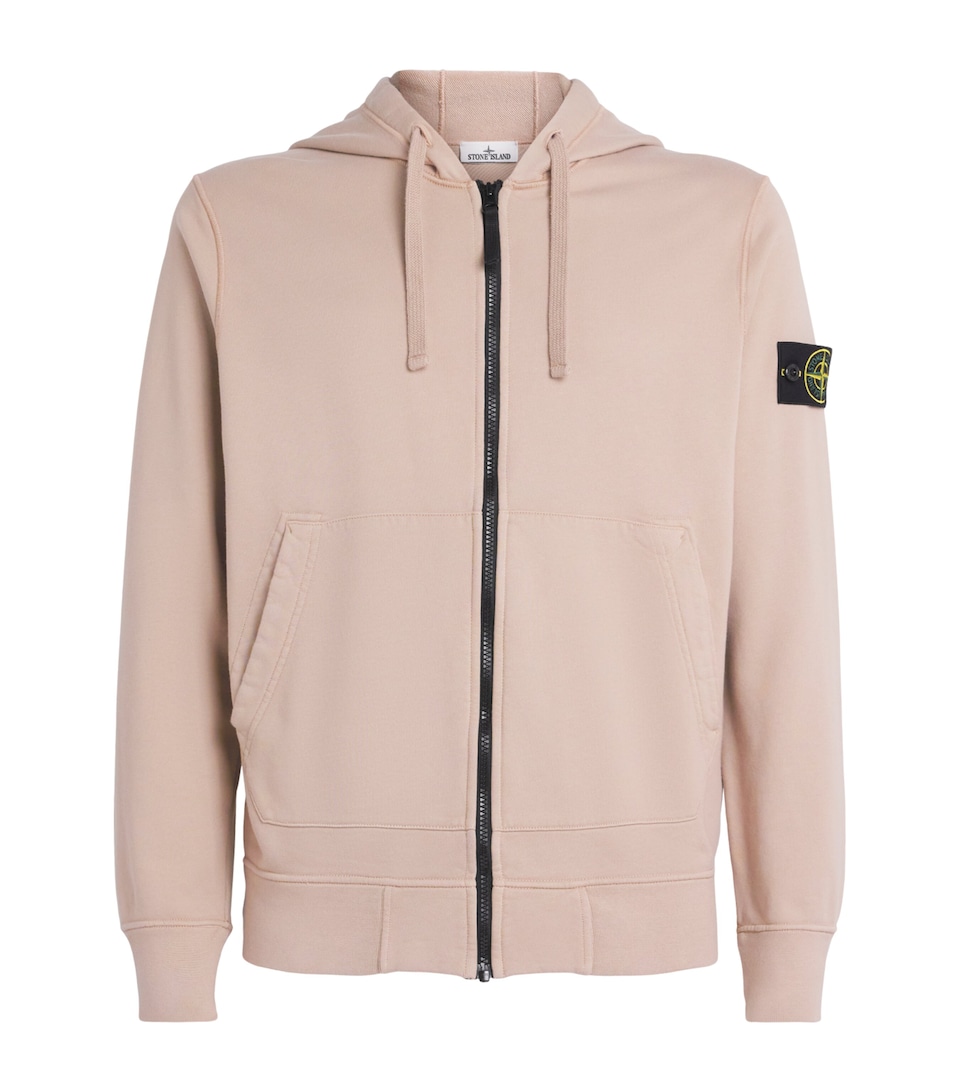 Stone Island Mens Organic Cotton Zip-Up Hoodie