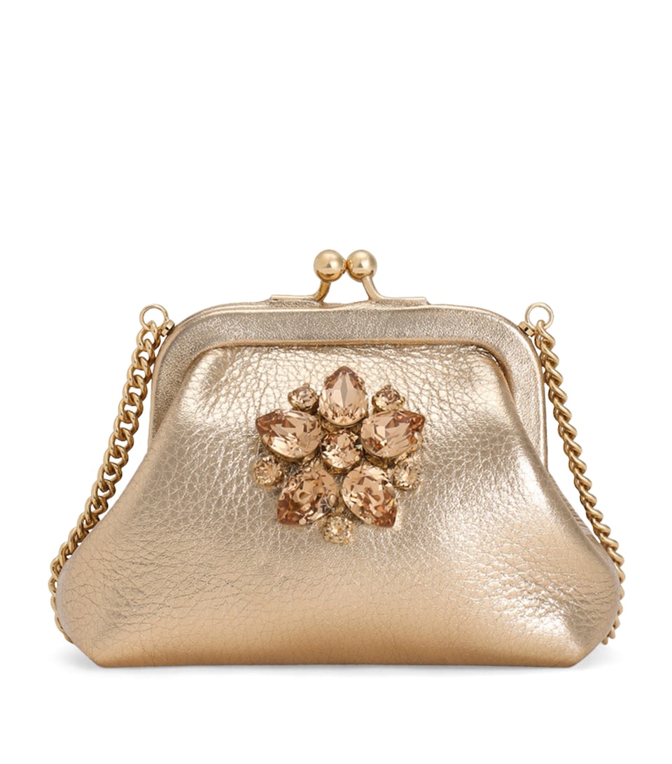 Crystal-Embellished Clutch Bag