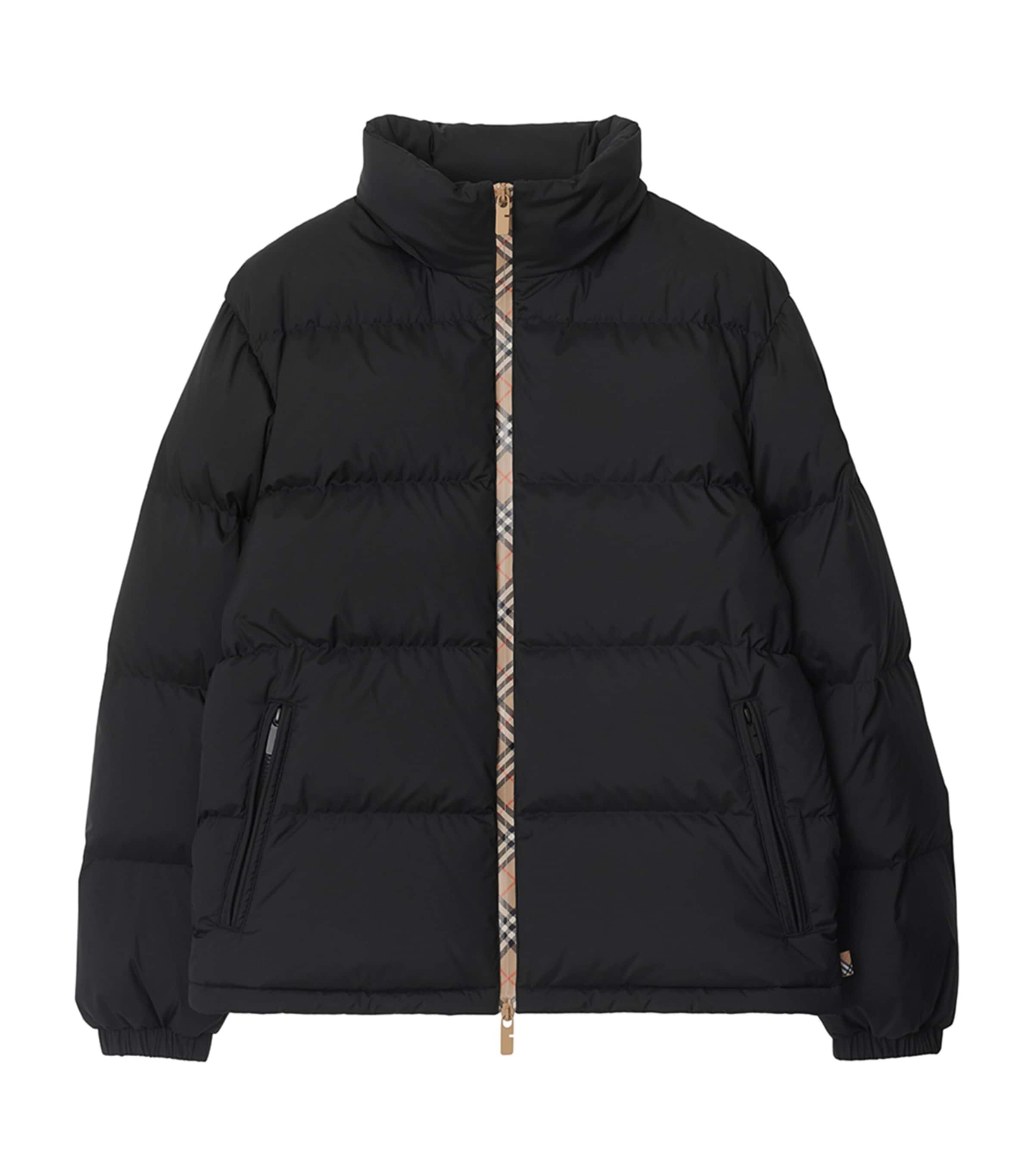 Down Checked-Tape Puffer Jacket