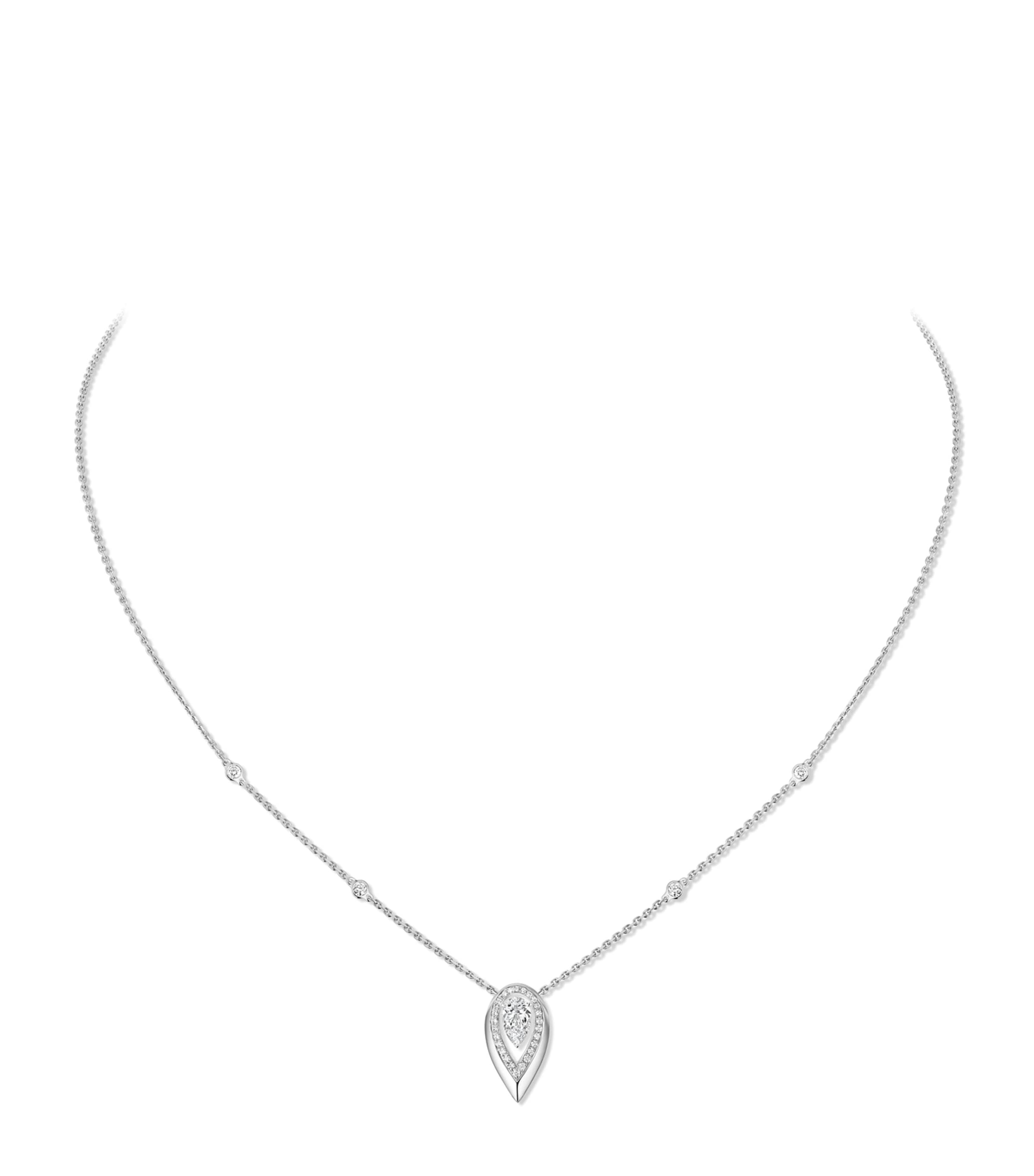 Messika Fiery White Gold and Diamond Pendant Necklace White Gold