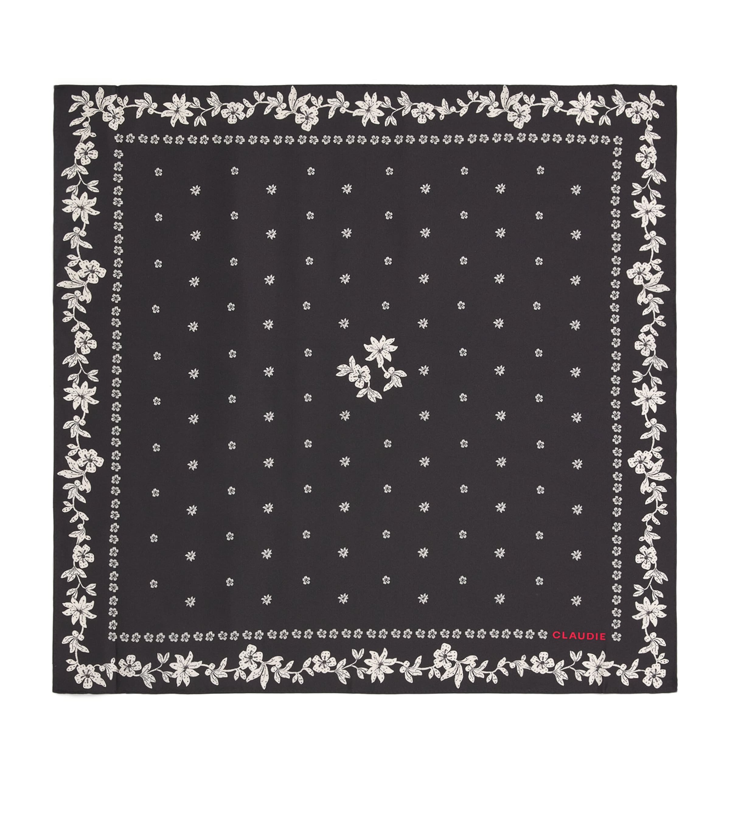 Silk Floral Neck Scarf