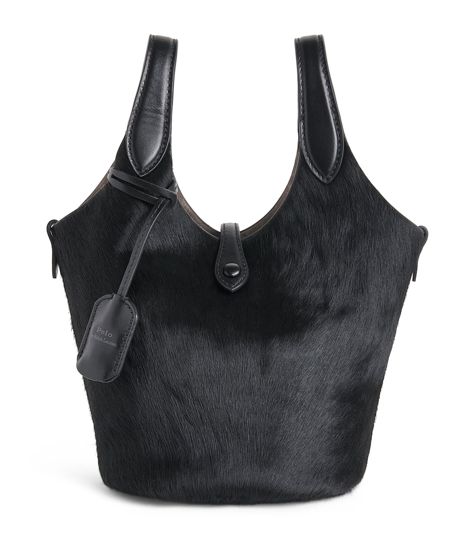 Polo Ralph Lauren Small Haircalf Polo Play Cross-Body Bag Black