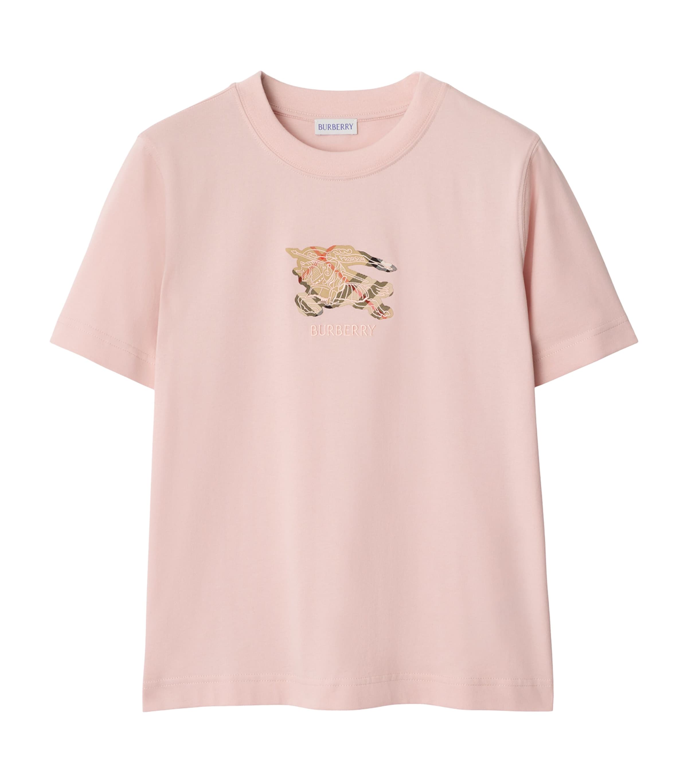 Burberry Womens Cotton Check EKD T-Shirt Bouquet