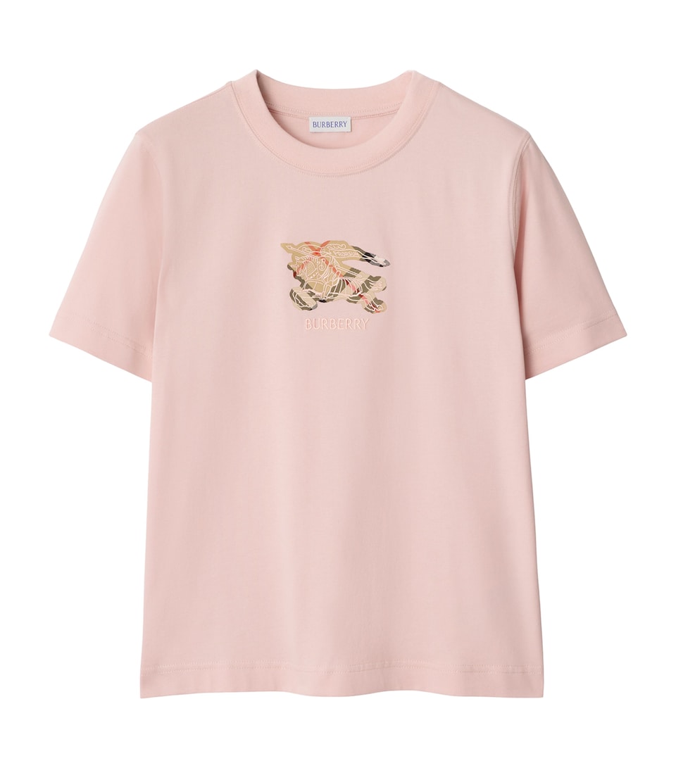 Burberry Womens Cotton Check EKD T-Shirt Bouquet
