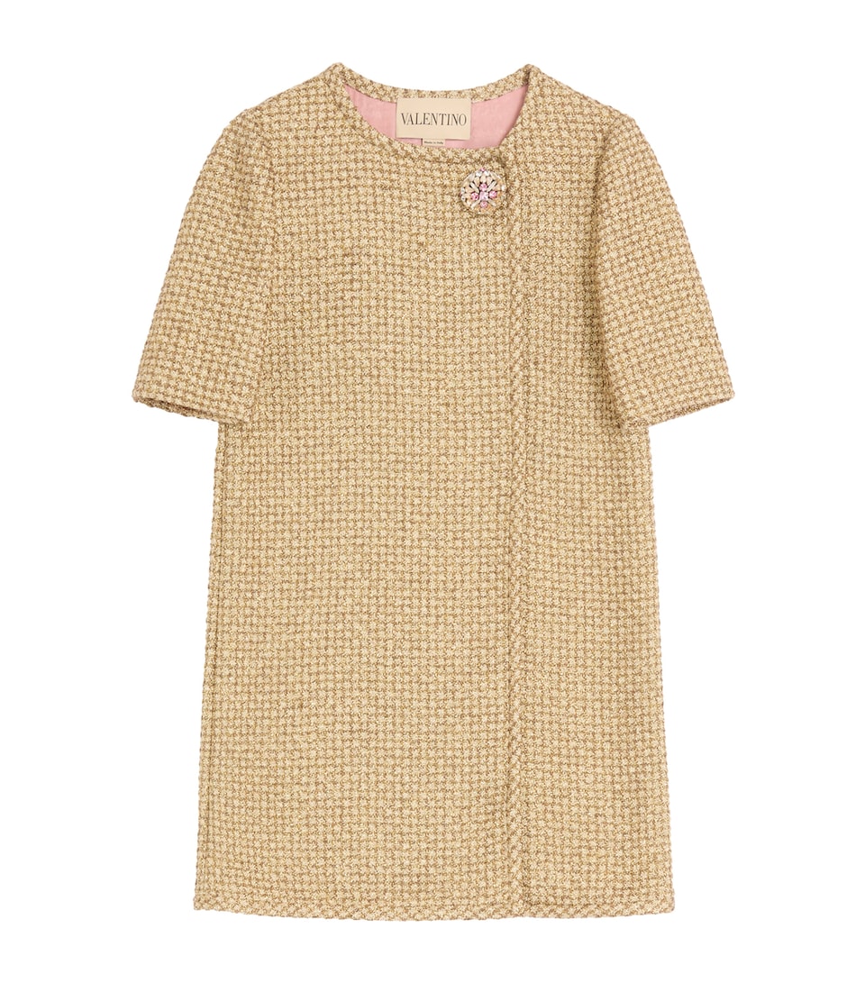 Metallic Wrap Mini Dress