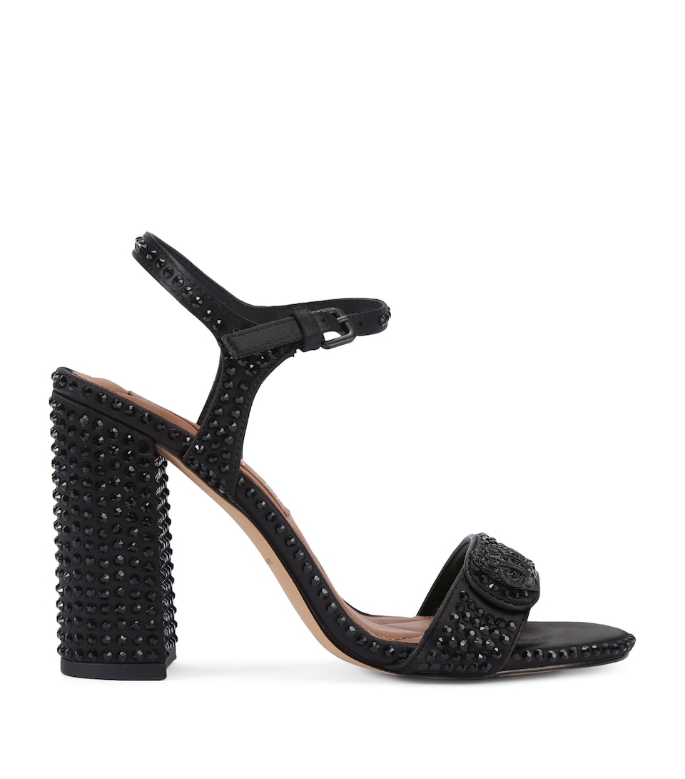 Kurt Geiger London Embellished Langley Heeled Sandals Black