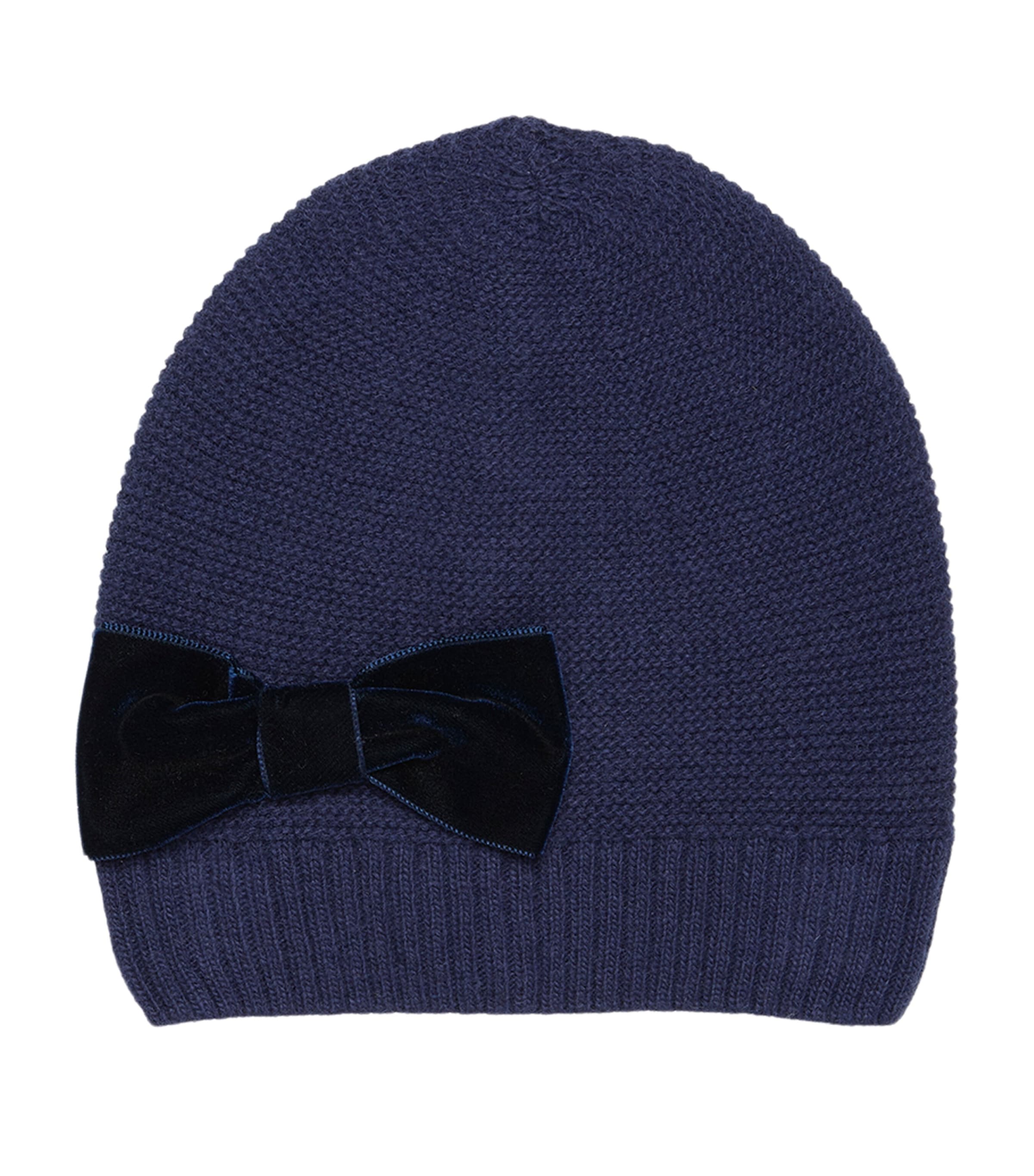 Trotters Velvet Bow Hat Navy