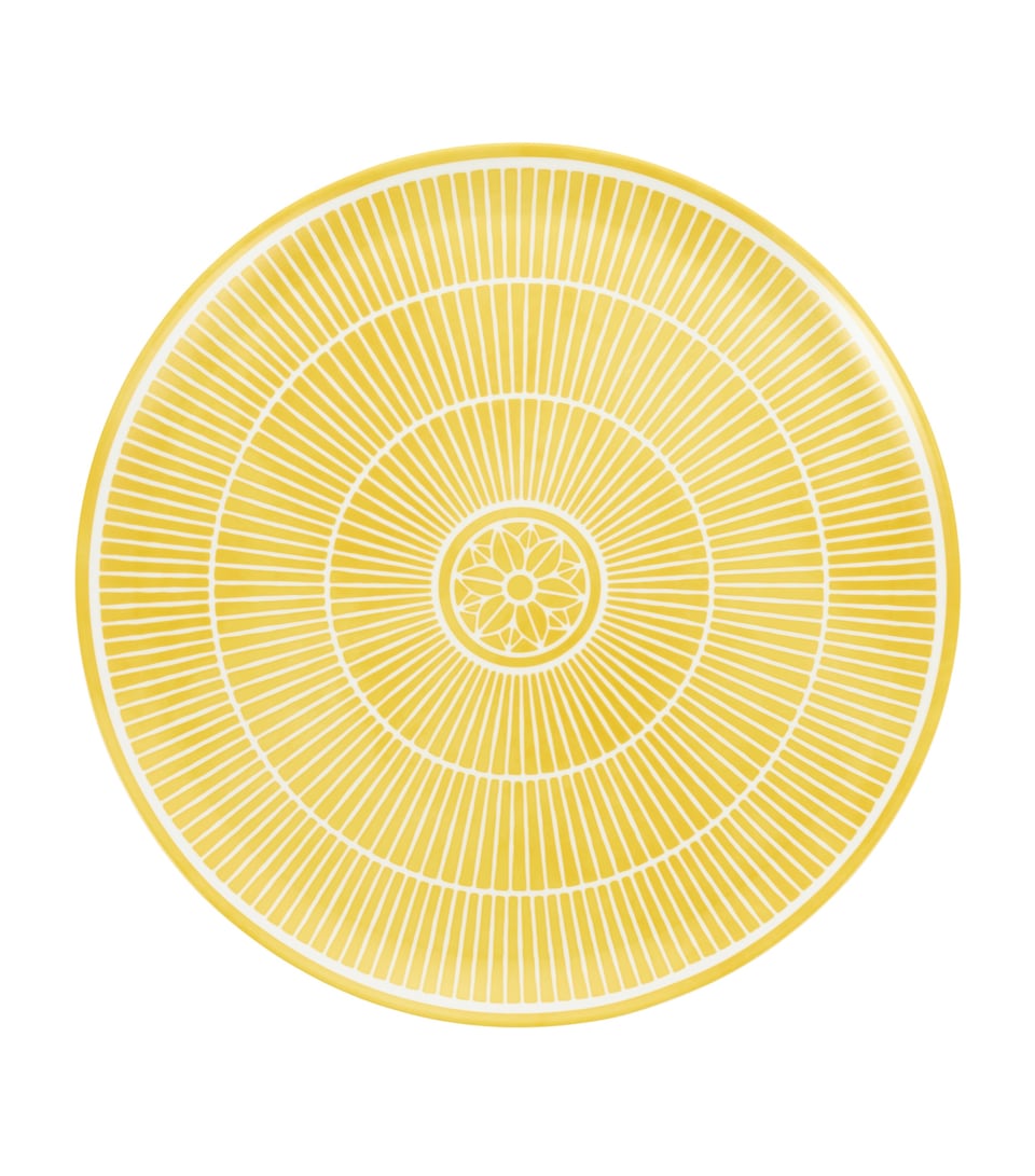 Christofle Porcelain Malmaison Riviera Pie Dish White/yellow