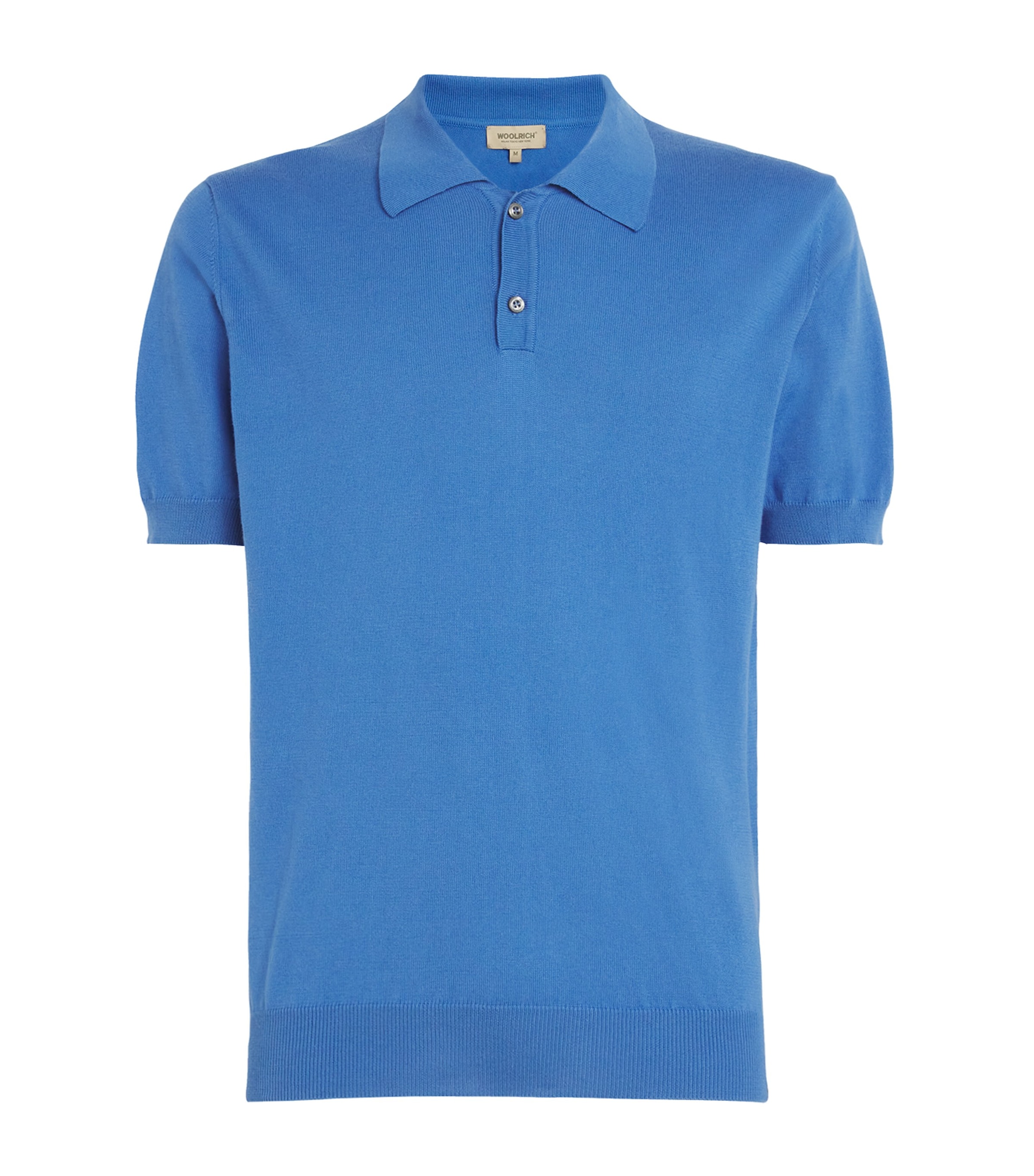 Woolrich Mens Cotton Knitted Polo Shirt Aviation