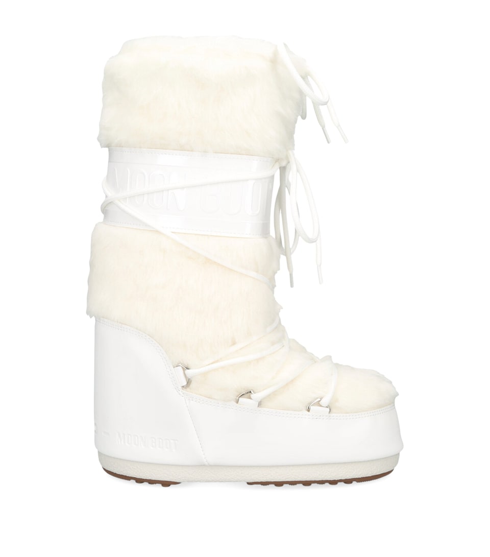 Moon Boot Faux Fur Icon Boots White