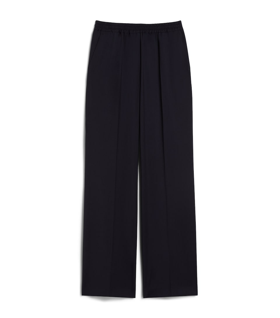 Virgin Wool Straight-Leg Trousers