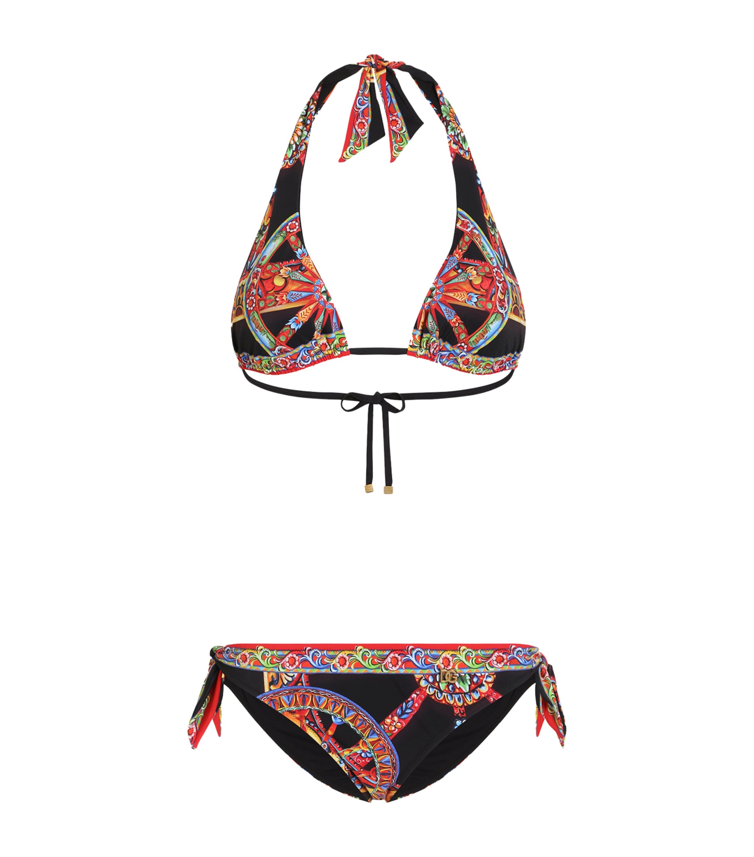 Dolce&Gabbana Womens Carretto Triangle Bikini Ruote Carret