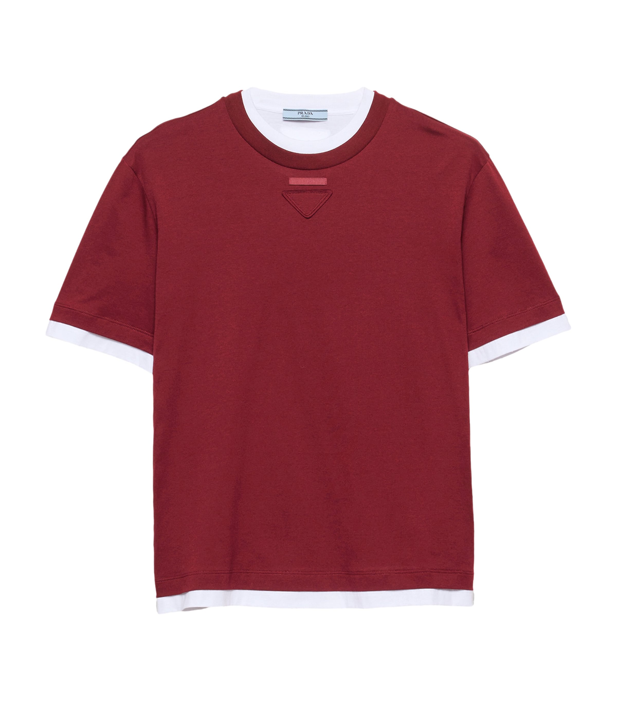 Prada Blue Cotton Layered T-Shirt | Harrods UK Prada Blue Cotton Layered T-Shirt | Harrods UK