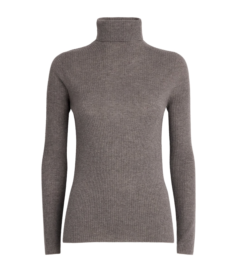 Fabiana Filippi Womens Virgin Wool-Silk-Cashmere Rollneck Sweater Falco
