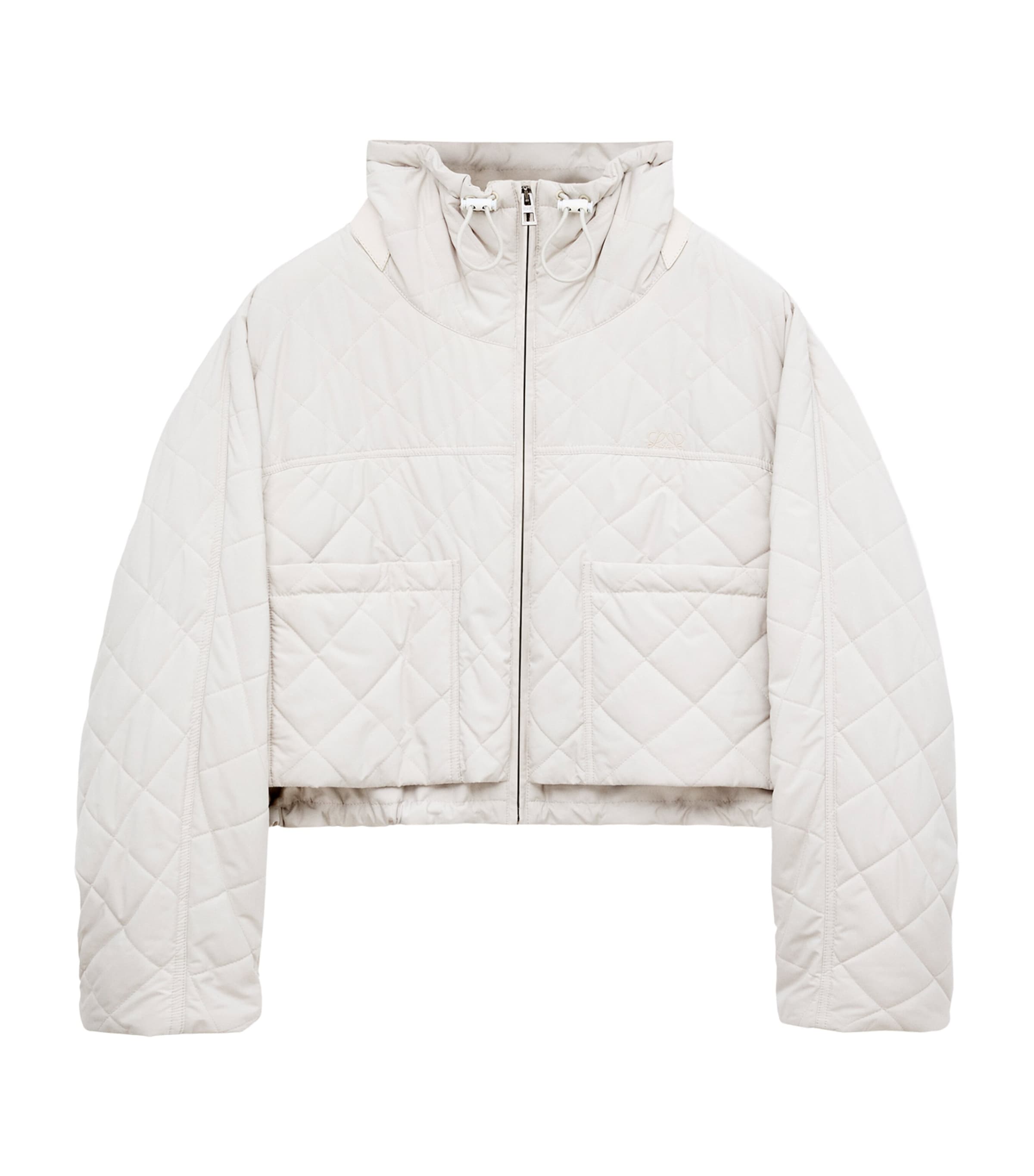 LOEWE Womens Technical Quilted Jacket Ecru