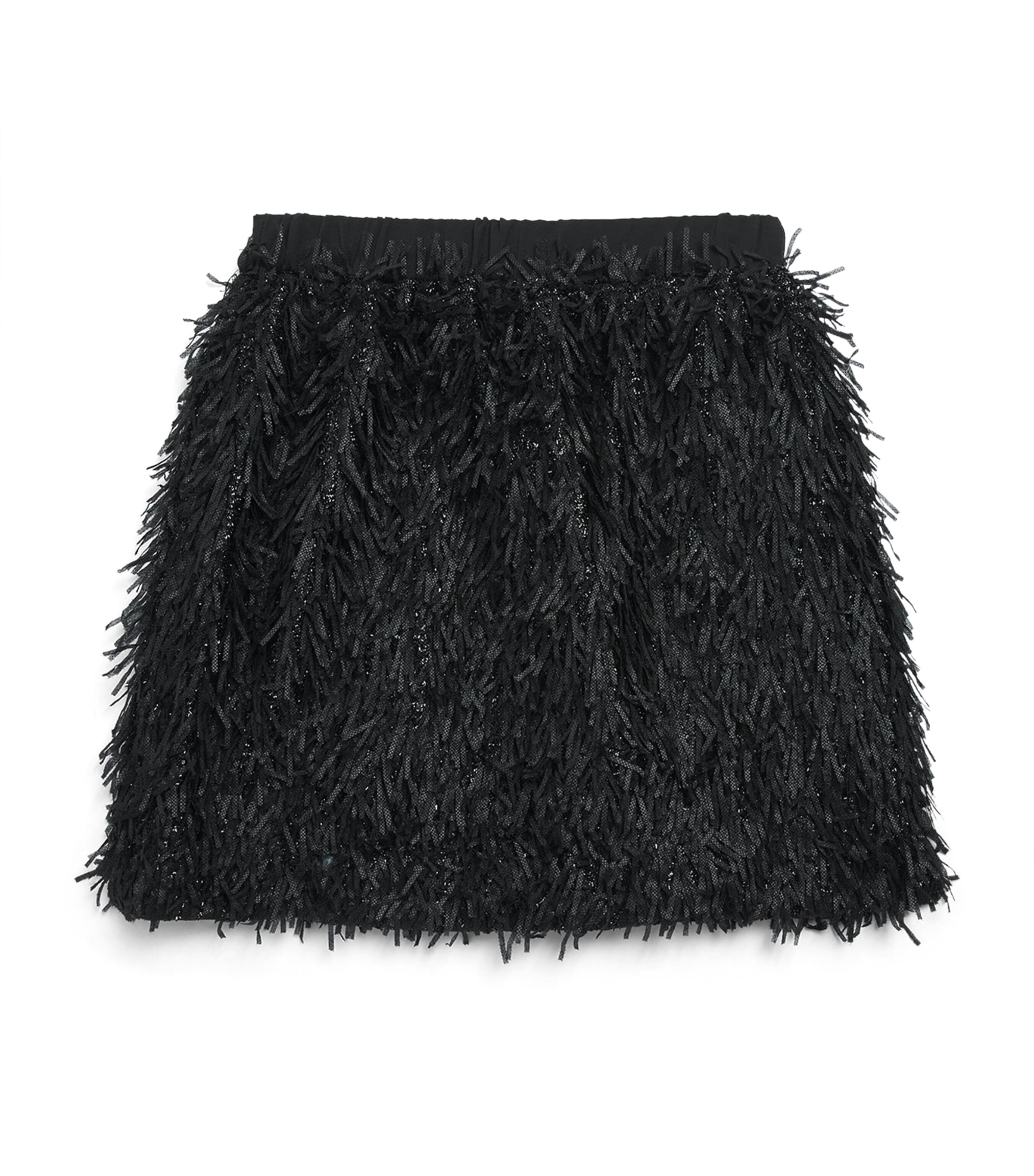 Monnalisa Fringe Fancy Skirt (4-14 Years) Nero