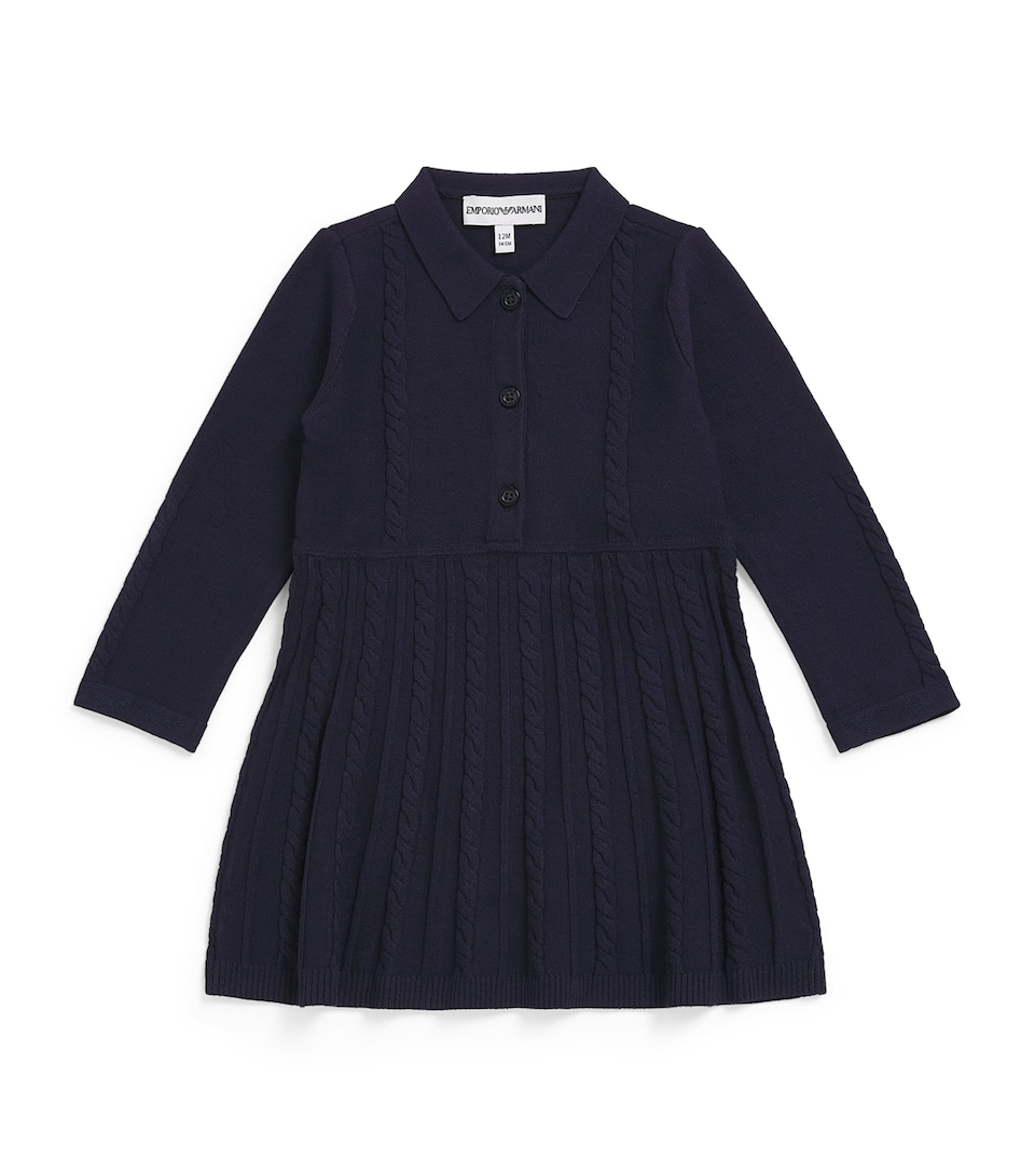 Emporio Armani Kids Cable-Knit Dress (6-36 Months) Iconico Blu Ea