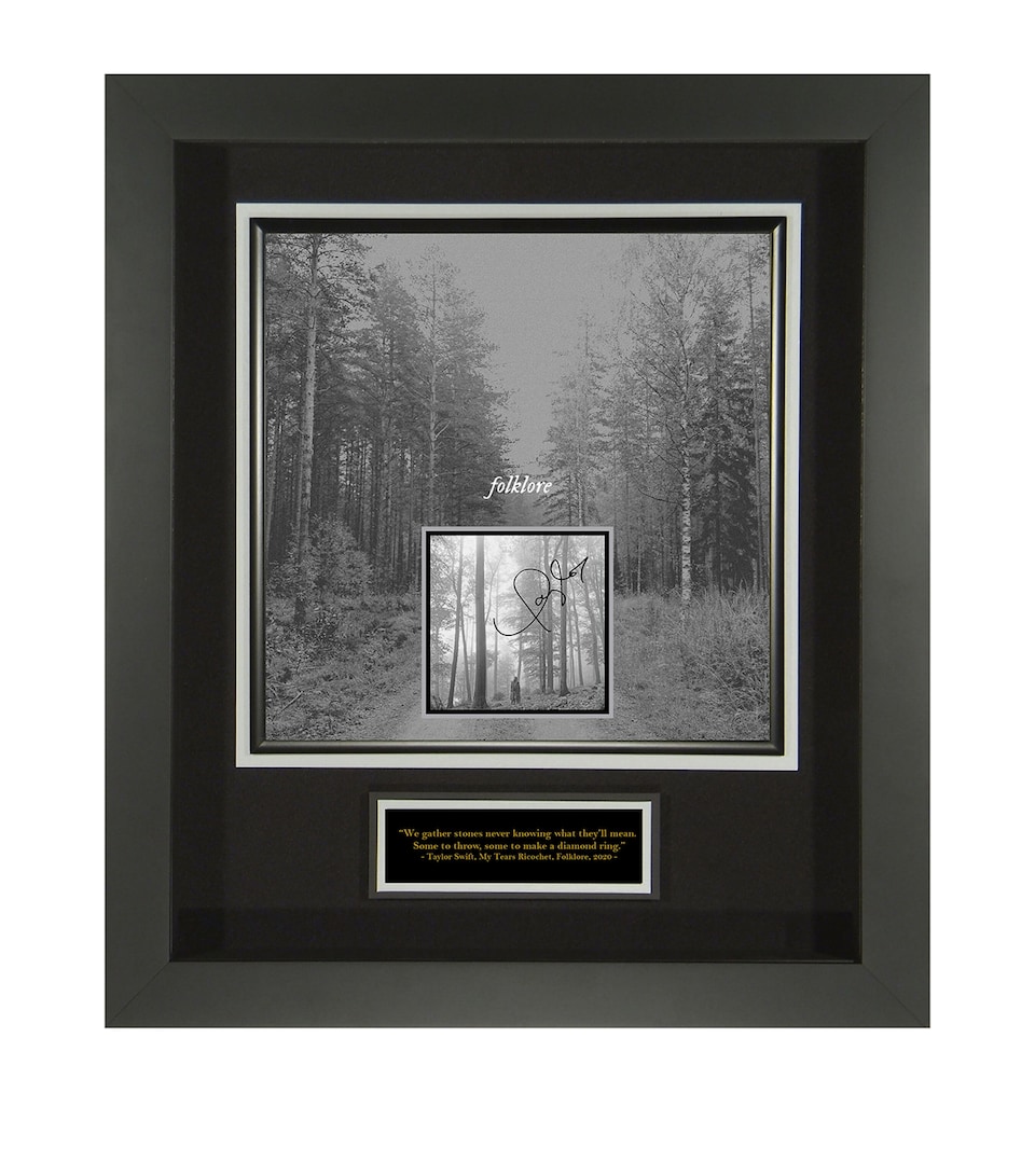 Autographed Taylor Swift Folklore CD Display