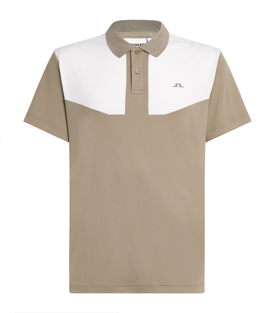 J Lindeberg Mens Calex Polo Shirt Brindle