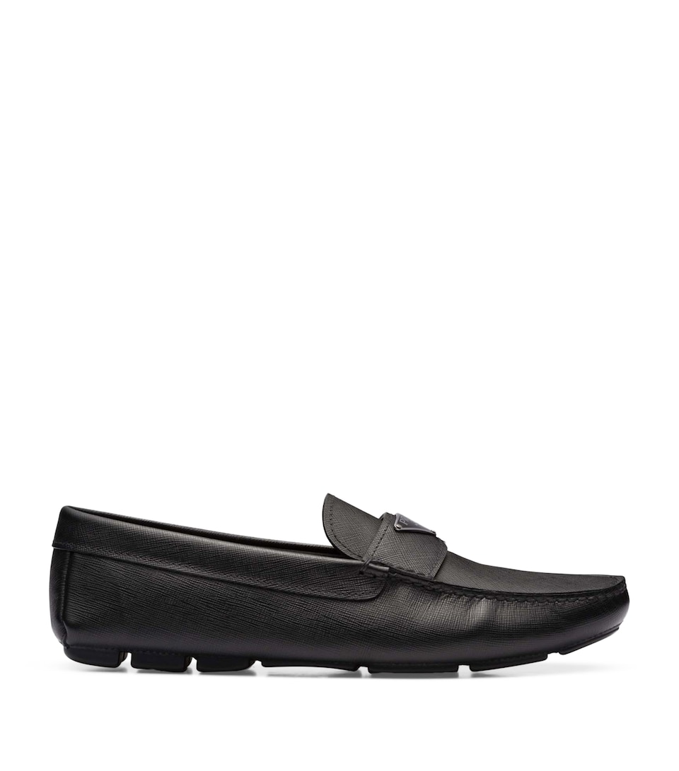Saffiano leather Driver Shoes