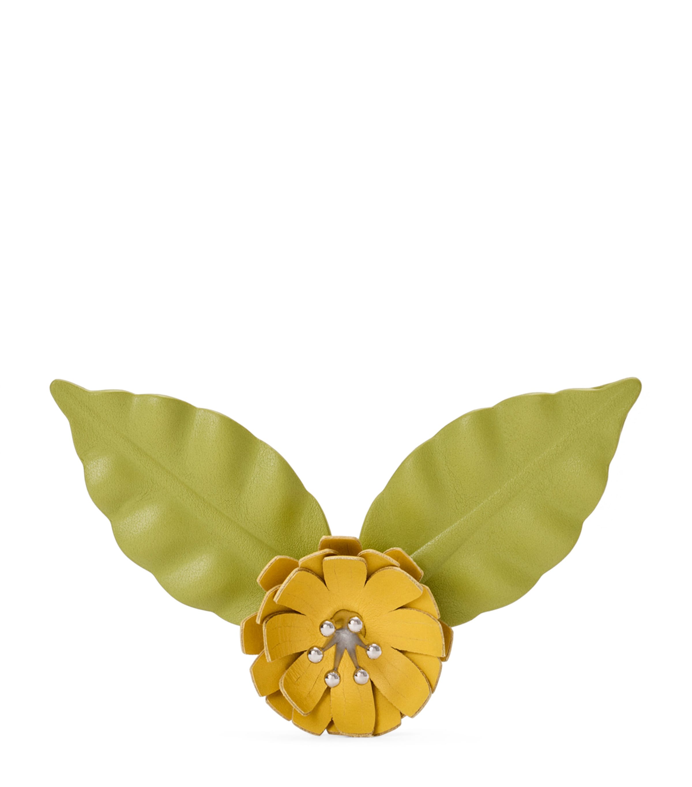 LOEWE x Paula’s Ibiza Leather Flower Pistil Pin Yellow