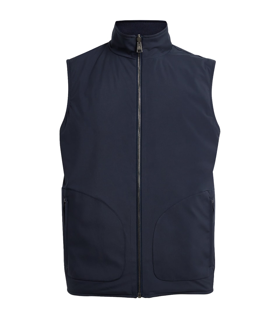 Fioroni Cashmere Mens Virgin Wool Down Reversible Gilet