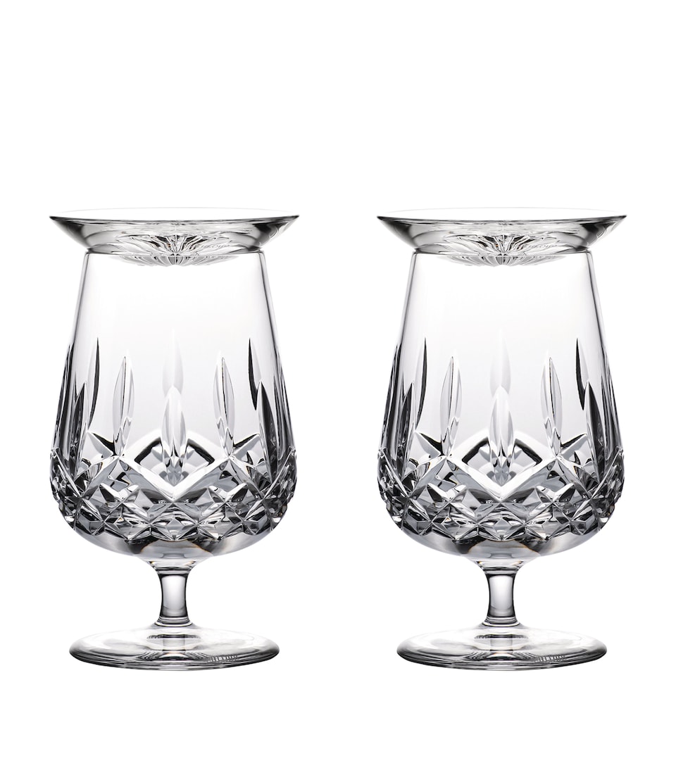 Set of 2 Connoisseur Lismore Crystal Snifters and Caps (250ml)