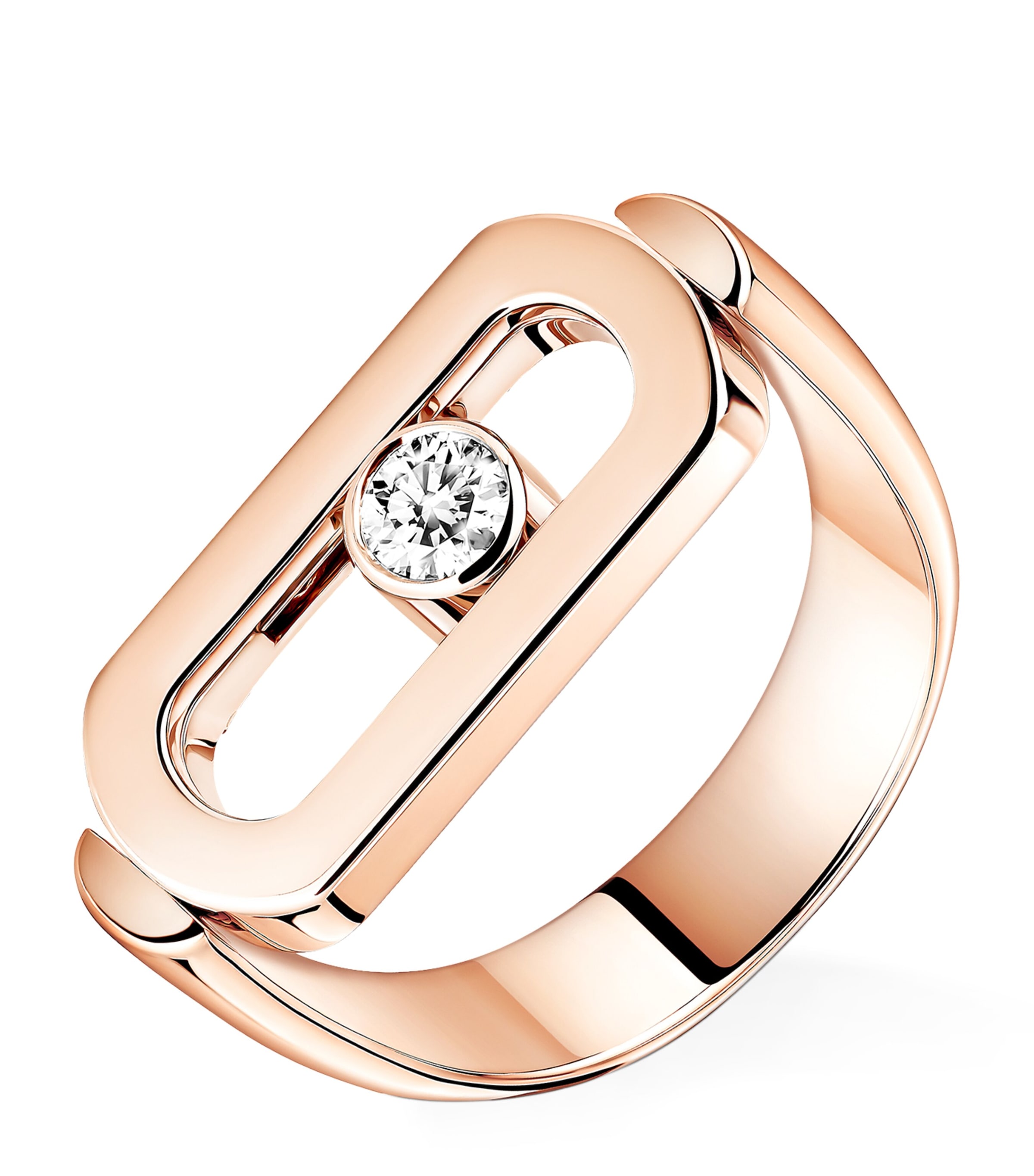 Messika Imperial Move Reversible Pink Gold and Diamond Ring Pink Gold