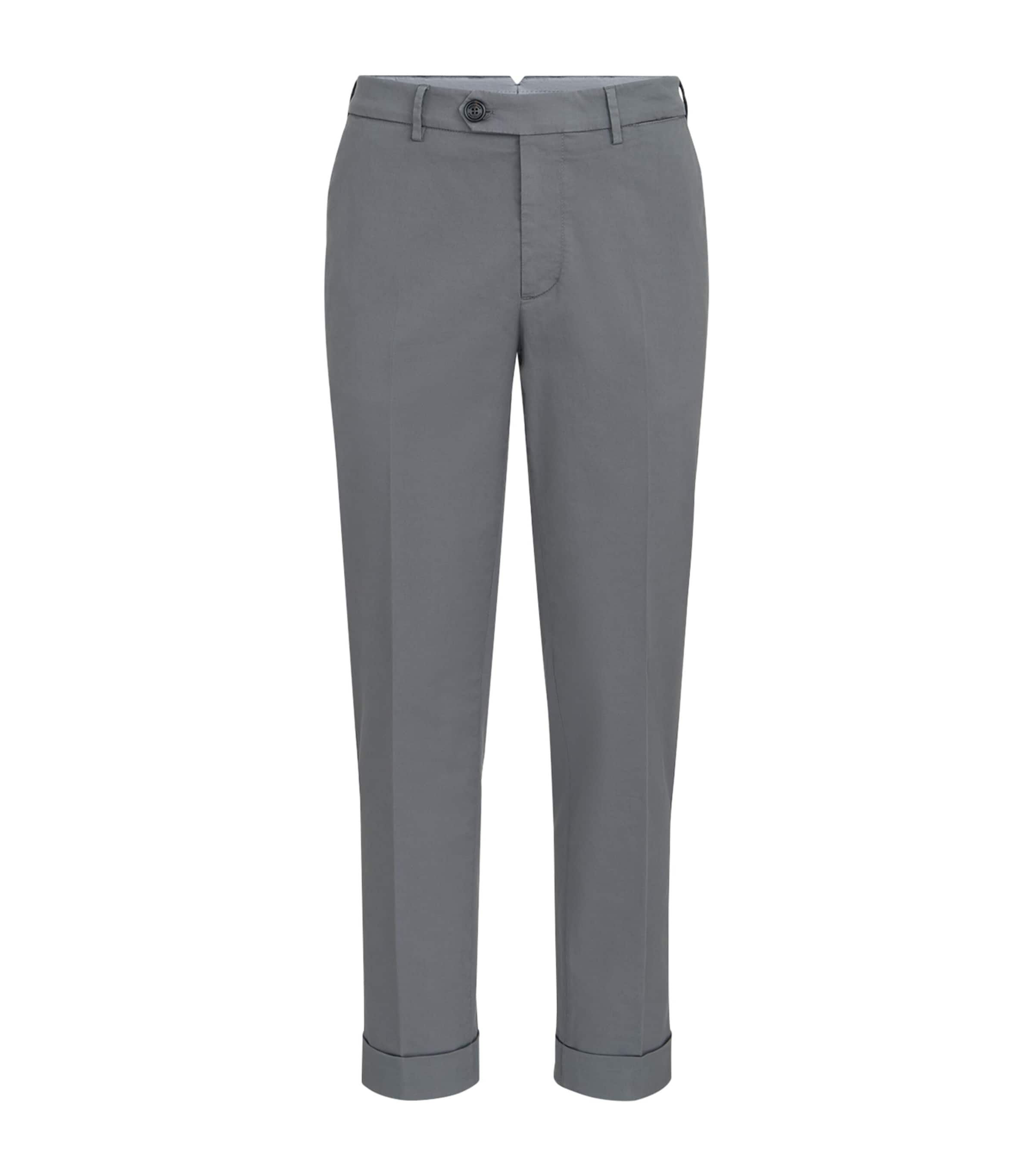 Brunello Cucinelli Mens Stretch-Cotton Gabardine Trousers