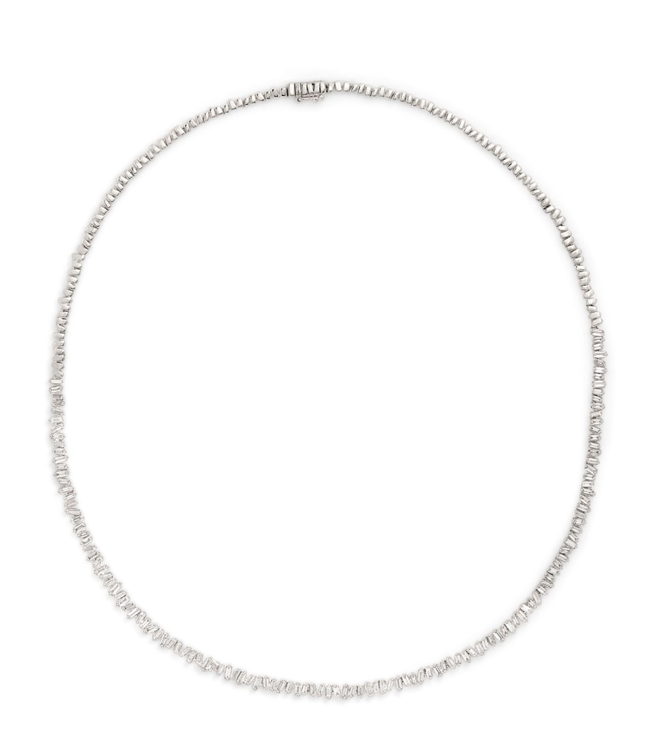 White Gold and Diamond Classic Tennis Necklace