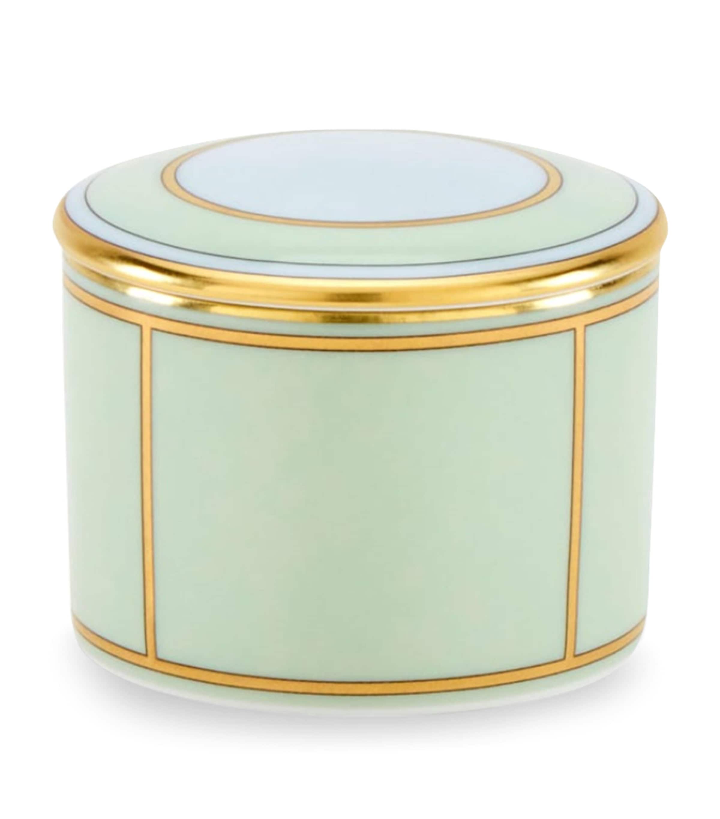 Porcelain Colonna Diva Verde Trinket Box