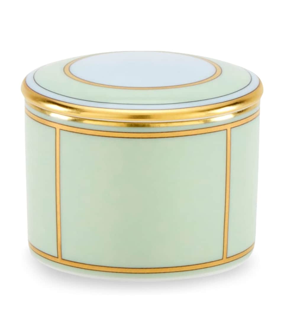 Porcelain Colonna Diva Verde Trinket Box