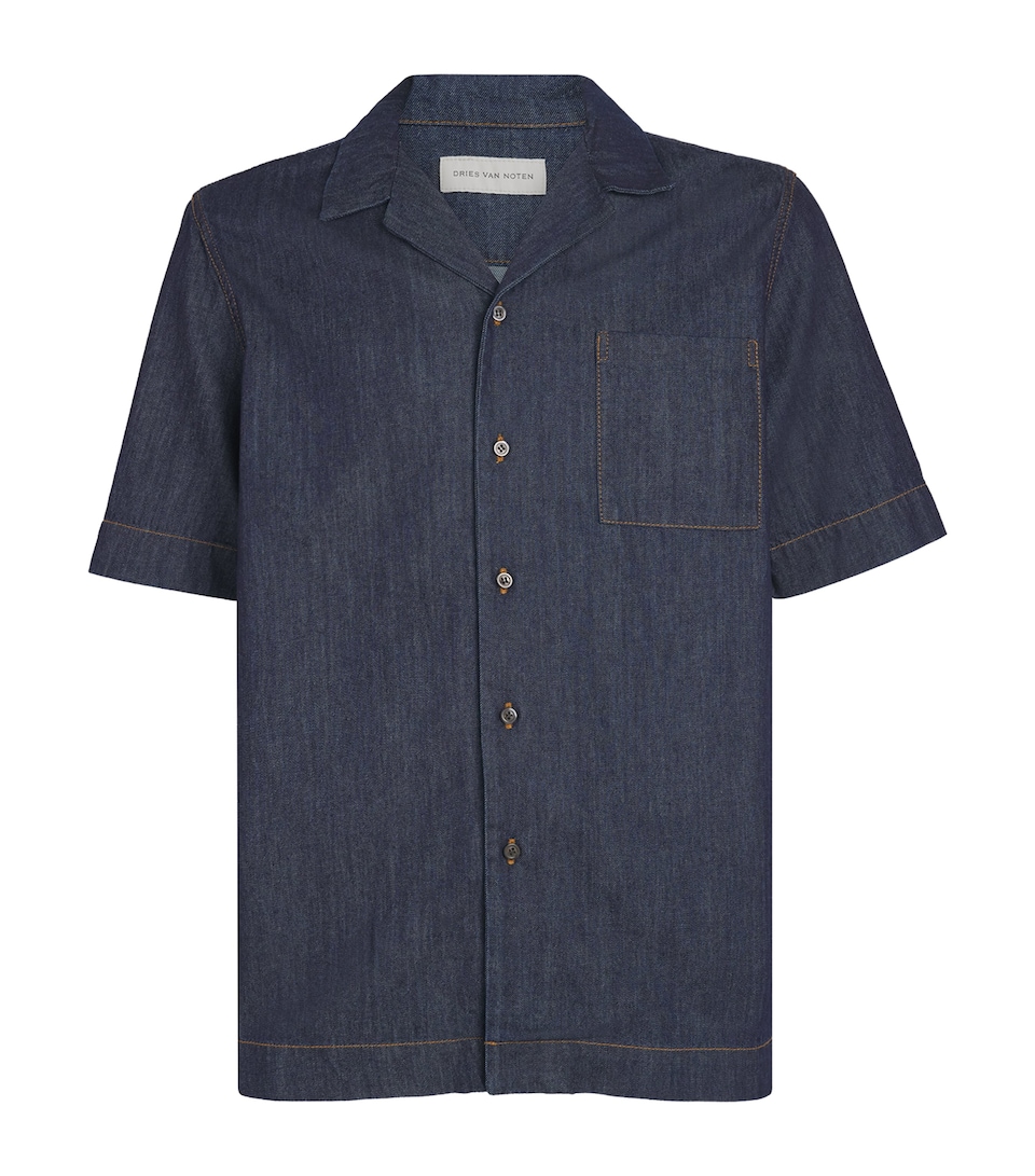 Denim Short-Sleeve Shirt