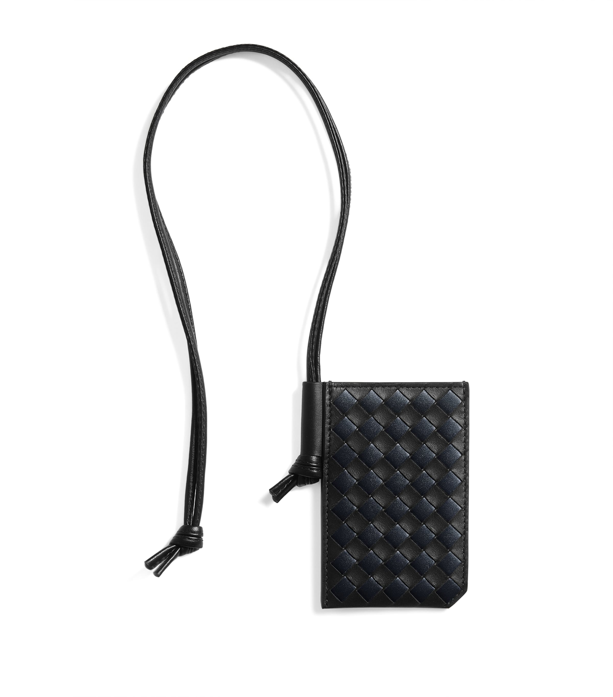 Leather Intrecciato Piccolo Badge Holder