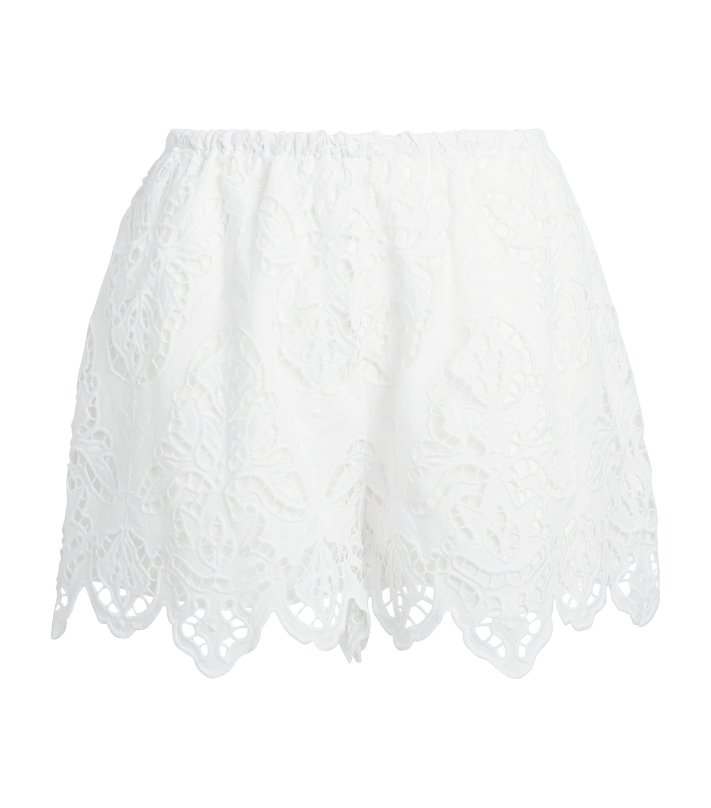 Toccin Womens Cotton Broderie Anglaise Pavlina Shorts Optic