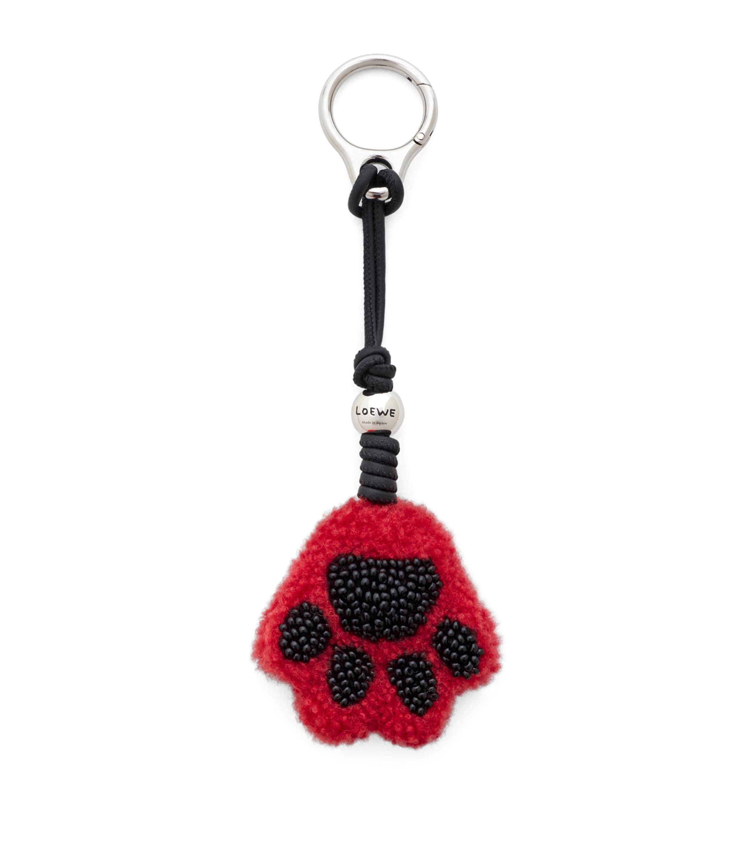 LOEWE Paw Charm Black/red