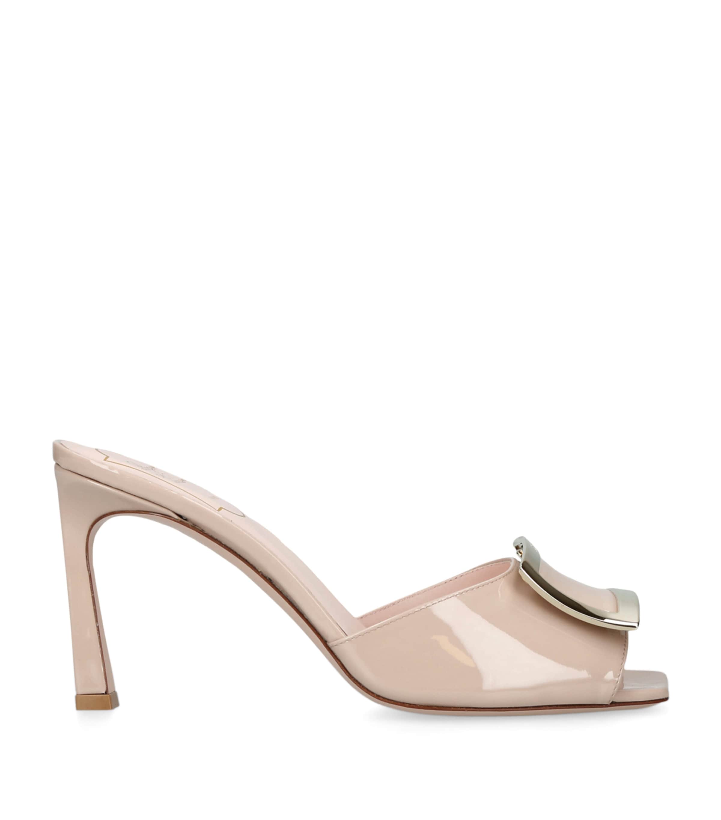 Patent Leather Trompette Heeled Mules 85