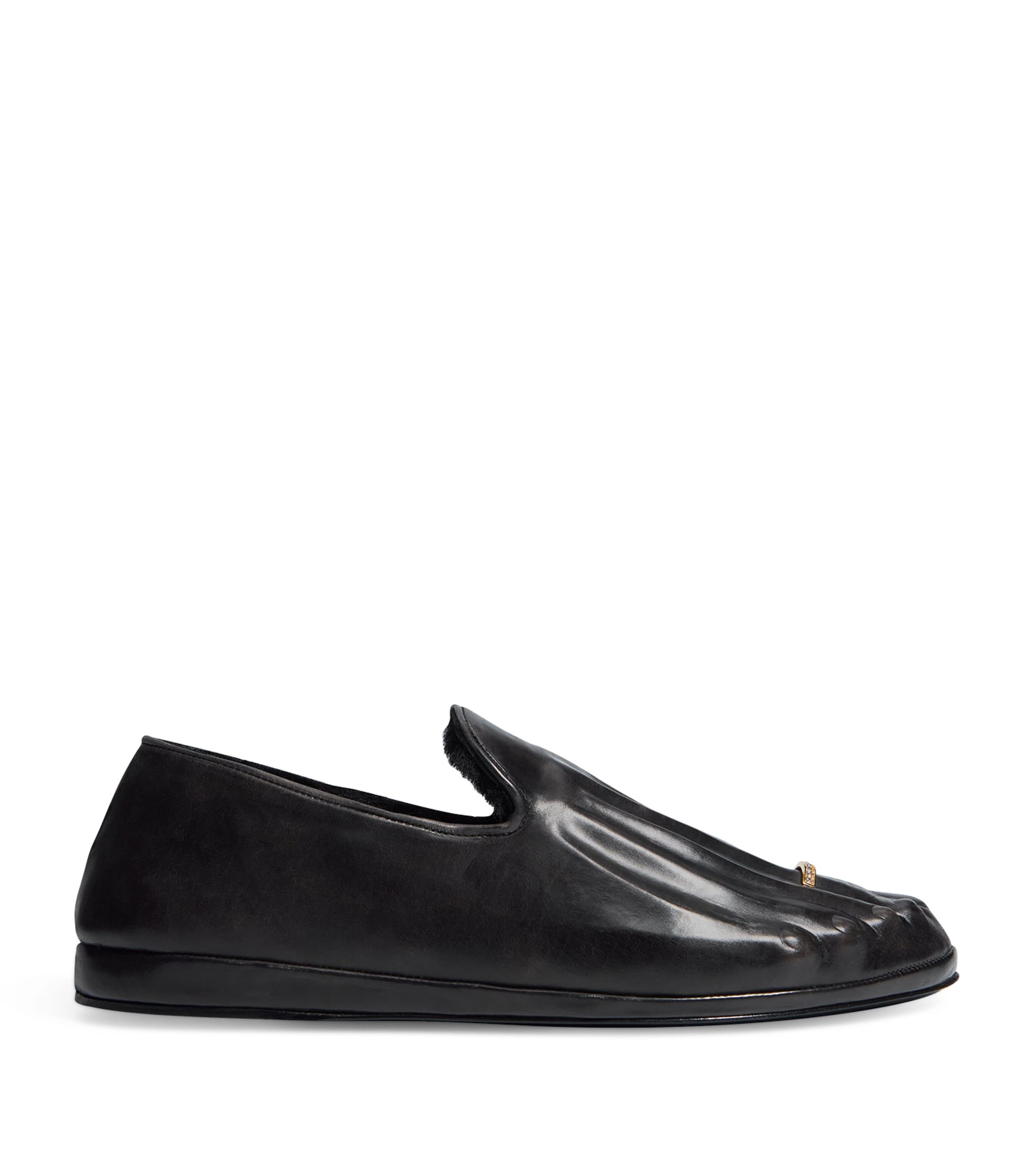 Leather Trompe-l’Oeil Loafers