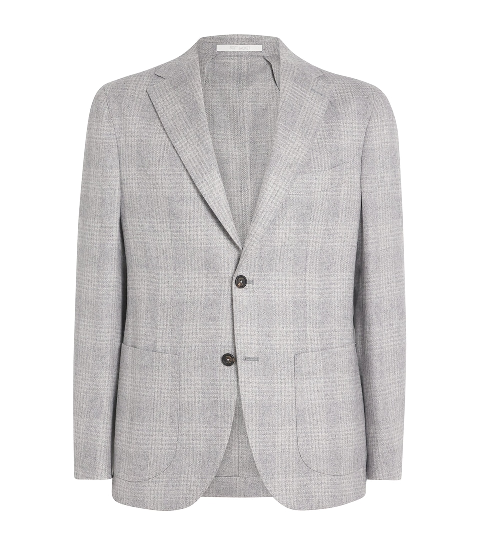 Single-Breasted Check Blazer