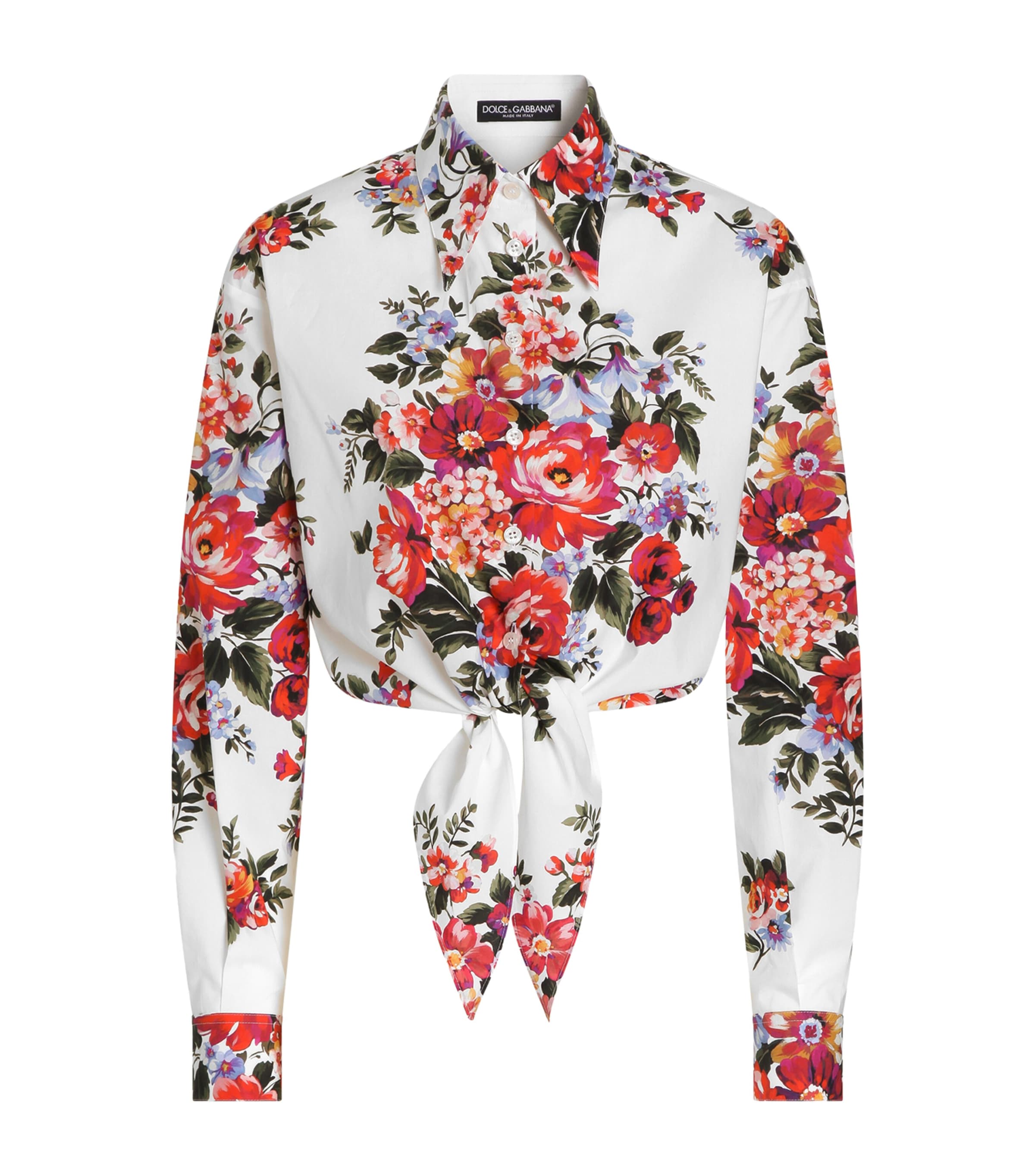 Dolce&Gabbana Womens Cotton Bouquet Print Shirt Mazz
