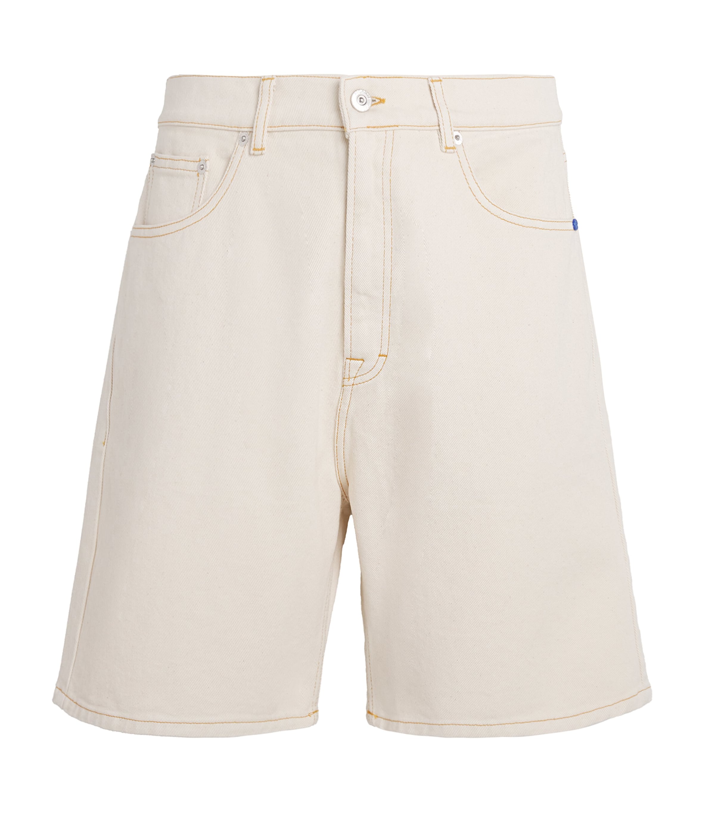 Picante Mens Denim Deck Shorts Ivory